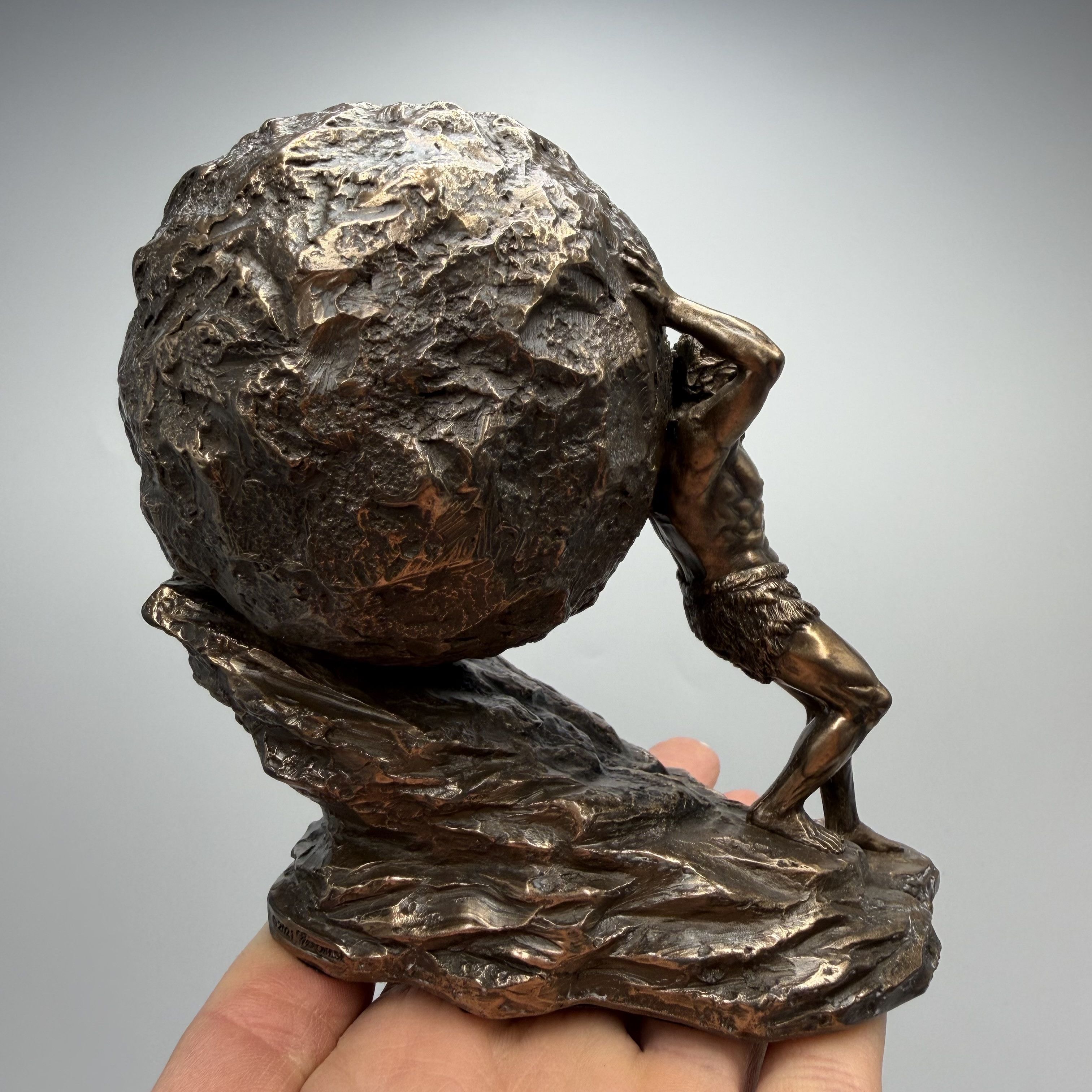 Other Sisyphus Bronze Finish Figurine Polystone Greek Statue Size ONE SIZE - 2 Thumbnail