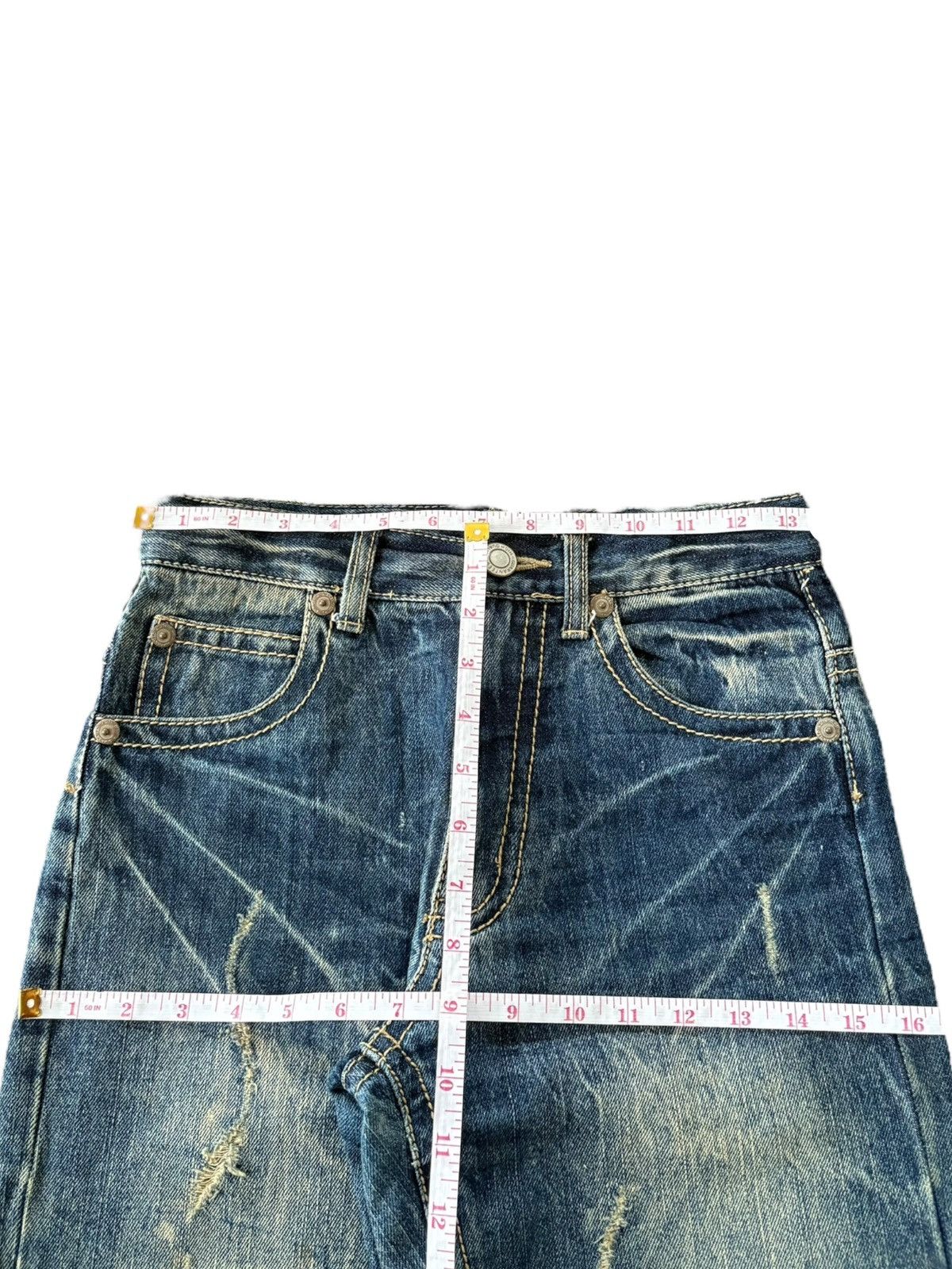 Edwin Vintage Japanese Brand Rusty Mud Wash Distress Loose Jeans Size 26" / US 2 / IT 38 - 7 Thumbnail