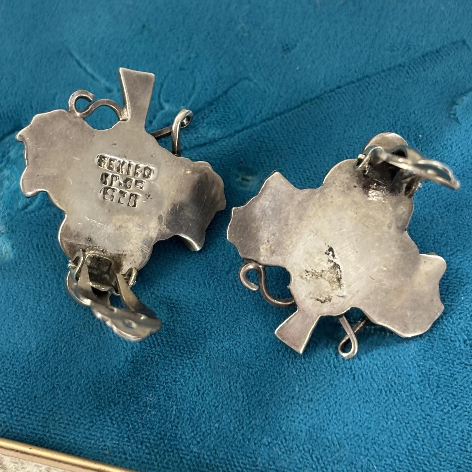 Other Vtg Sterling Taxco Mexico grape cluster clip on earrings Size ONE SIZE - 5 Thumbnail