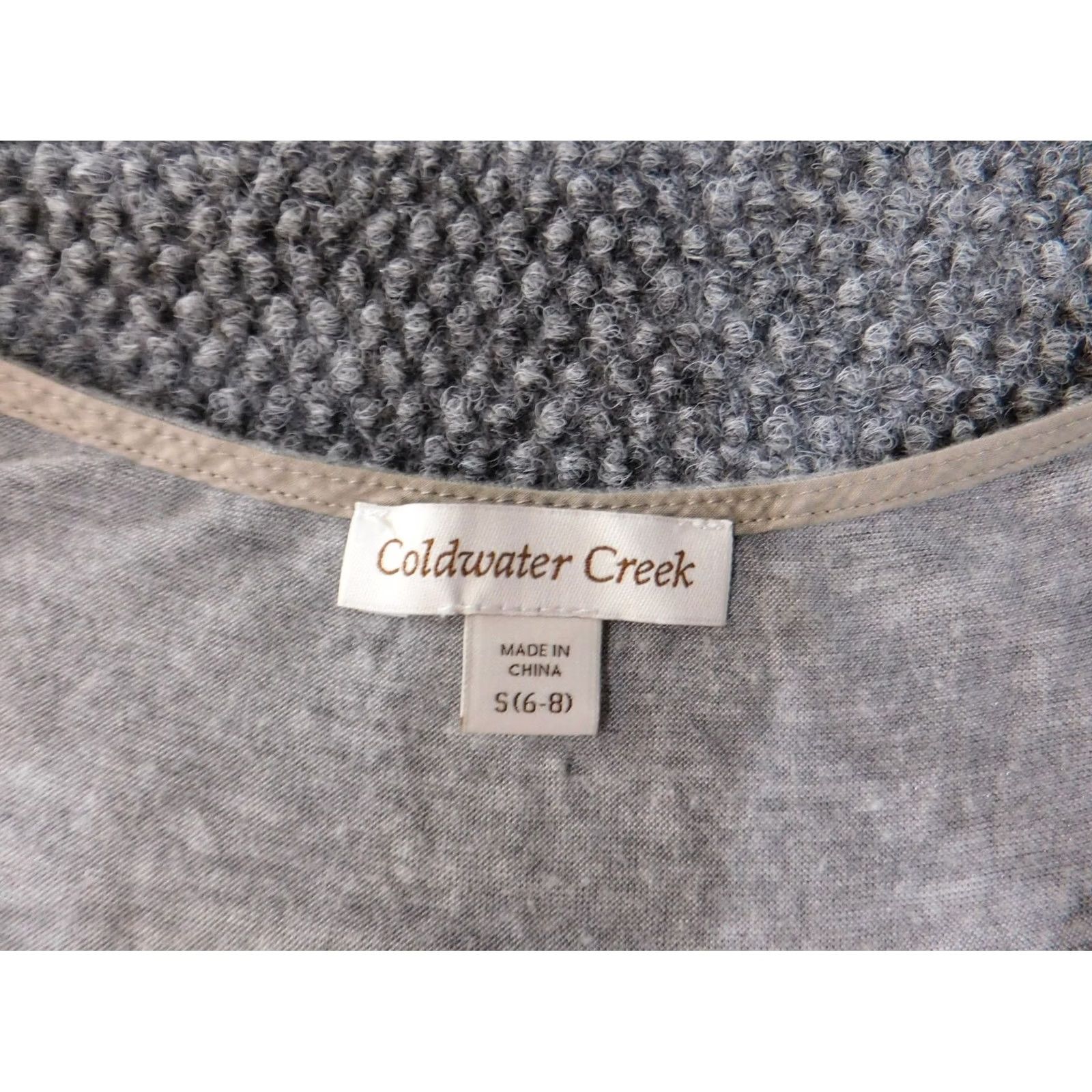 Coldwater Creek Coldwater Creek Blouse Sleeveless Beige V-Neck Beads Womens S Casual Round Neck Pullover Nylon Polyester Woven Classic/Basic Vintage No Size S / US 4 / IT 40 - 4 Thumbnail