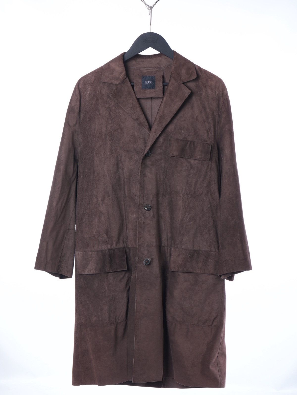 Hugo Boss Hugo Boss Classic Vintage Leather Coat Trench M-L Size US M / EU 48-50 / 2 - 1 Thumbnail