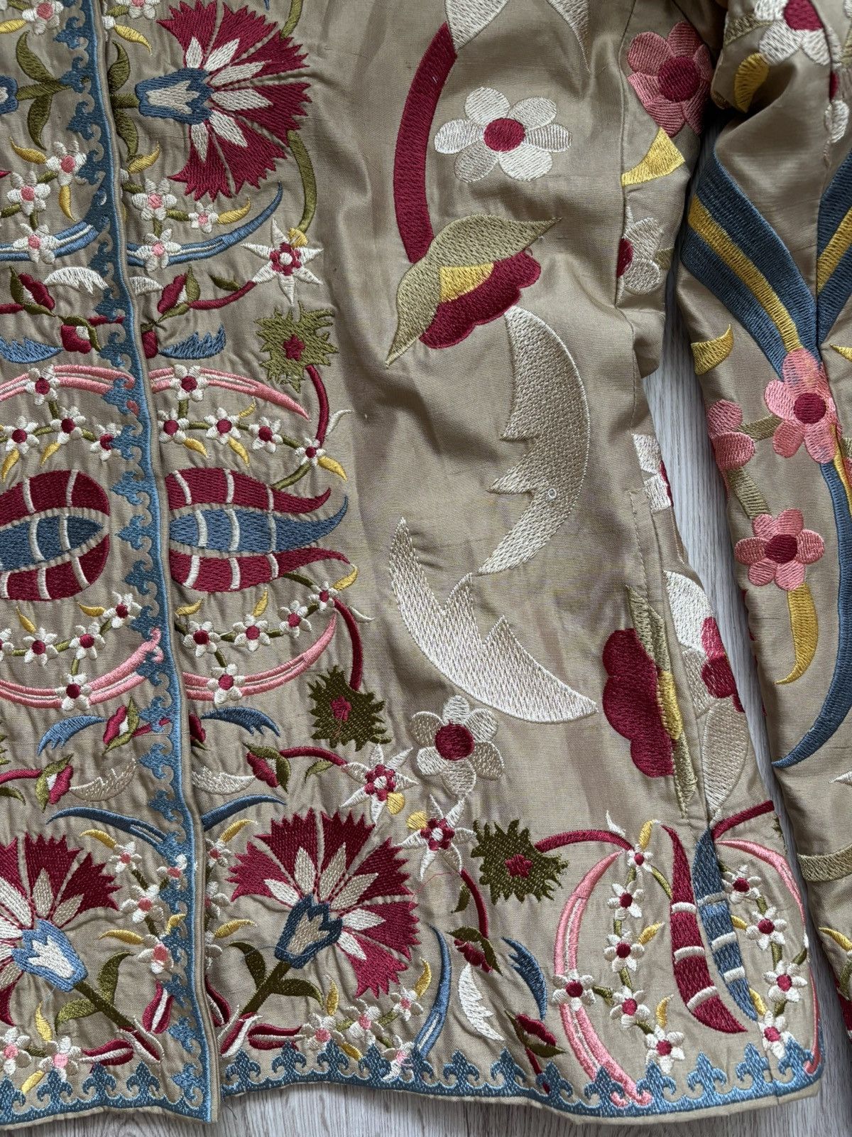 Johnny Was Biya Johnny Was 100% Silk Embroidered Blazer Jacket Rare Size S / US 4 / IT 40 - 4 Thumbnail