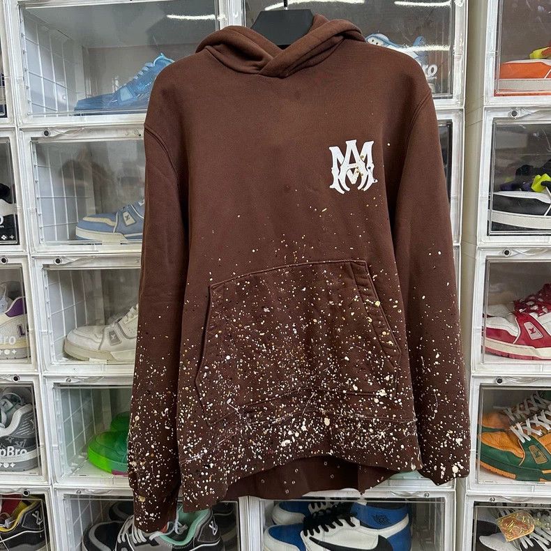 Amiri Amiri splatter effect letter print hooded long sleeve swea Size US M / EU 48-50 / 2 - 1 Thumbnail