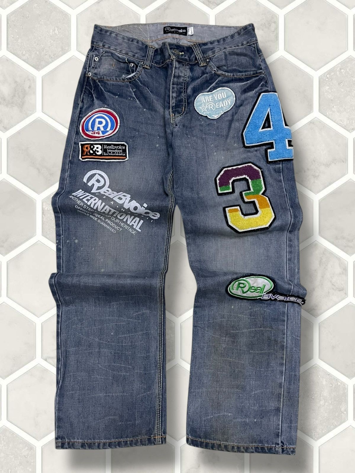 Japanese Brand Vintage Japan Streetwear RealBvoice Patchwork Baggy Denim Size US 32 / EU 48 - 1 Thumbnail