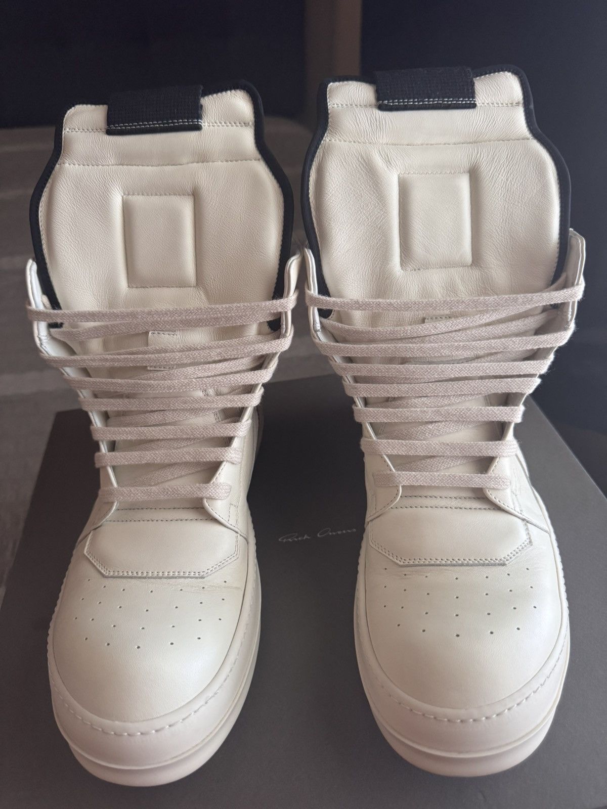 Rick Owens Rick Owens White Geobasket Size US 8 / EU 41 - 3 Thumbnail