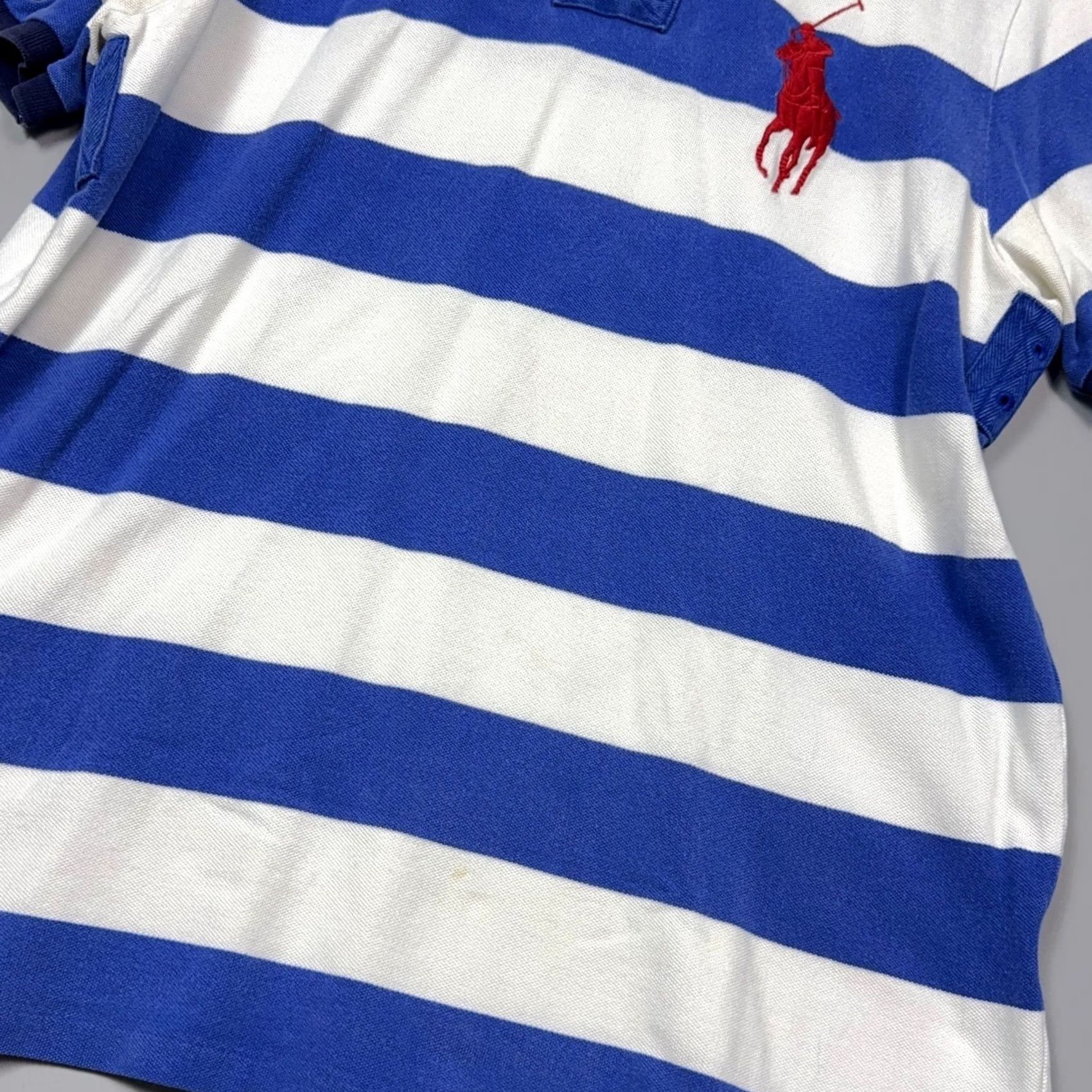 Polo Ralph Lauren Polo Ralph Lauren Big Pony USA Polo Shirt Mens Size XL Striped Flag Blue Size US XL / EU 56 / 4 - 2 Thumbnail