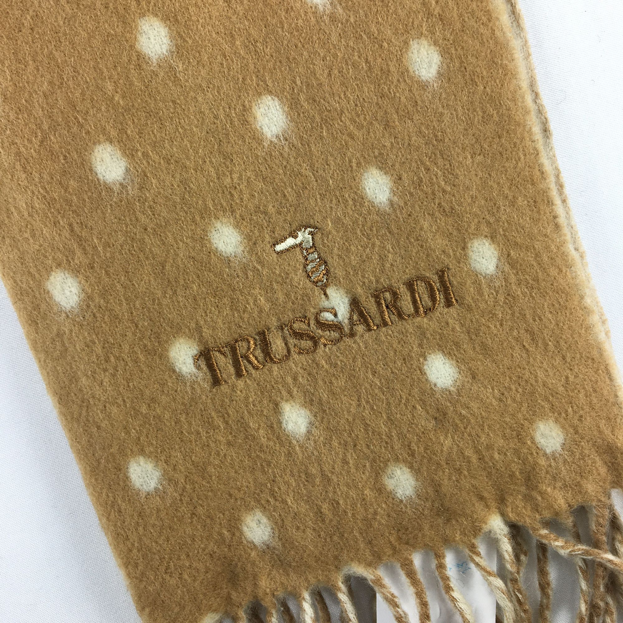 Trussardi Vintage Trussardi Scarf Muffler Fringe Wool Scarves Size ONE SIZE - 4 Thumbnail