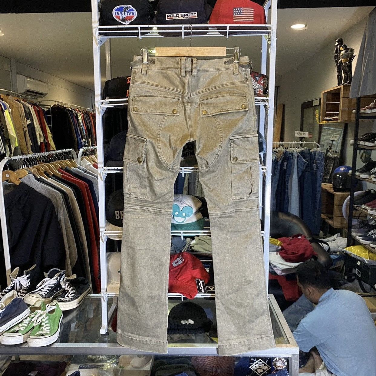 Tete Homme TETE HOMME DOUBLE KNEE CARGO PANTS Size US 29 - 2 Thumbnail