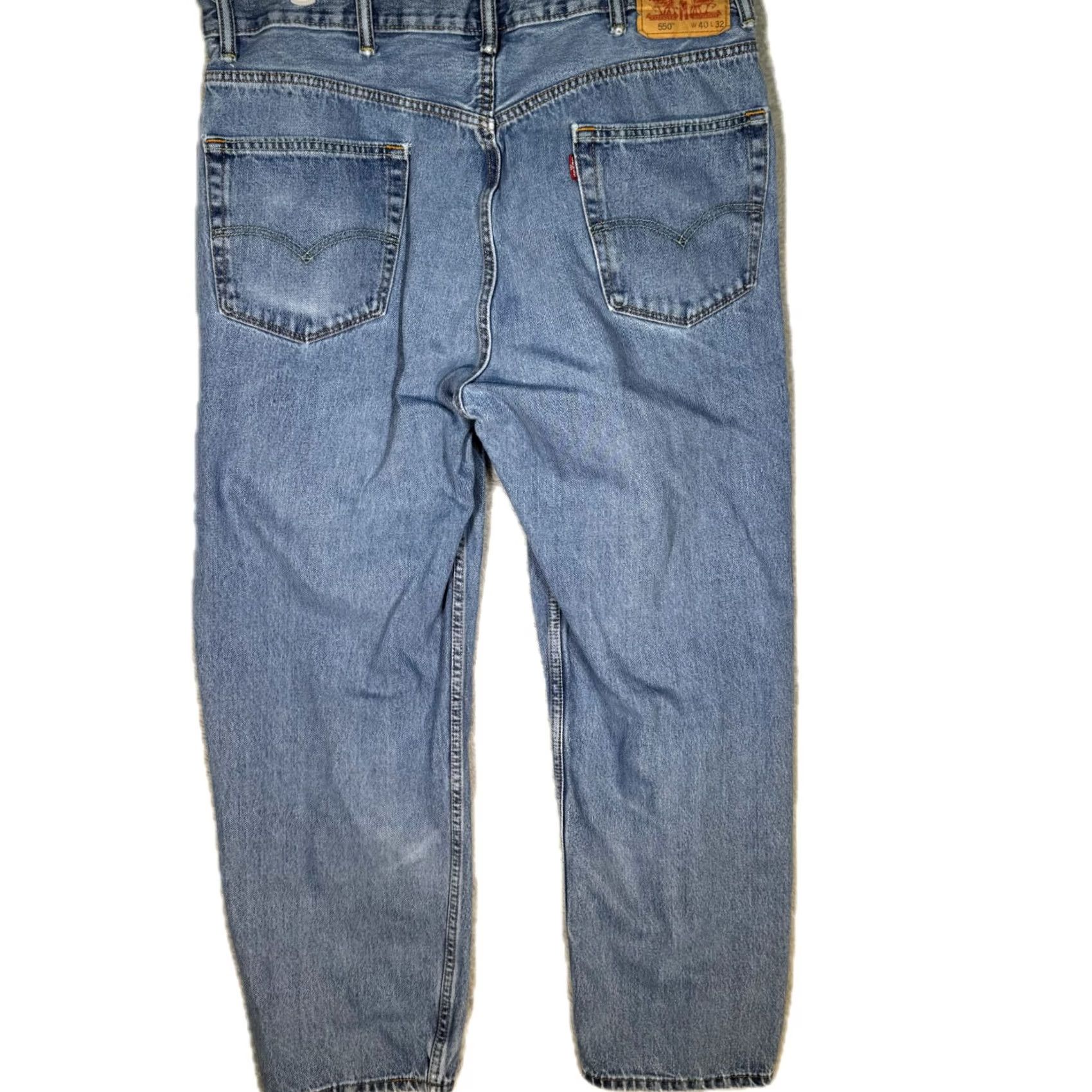 Levi's Levi’s 550 Jeans Men’s 40x32 Blue Denim Relaxed Fit Mid-Rise Straight Leg Jeans 5-Pocket Design Men’s Regular XS? Size US 40 / EU 56 - 2 Thumbnail