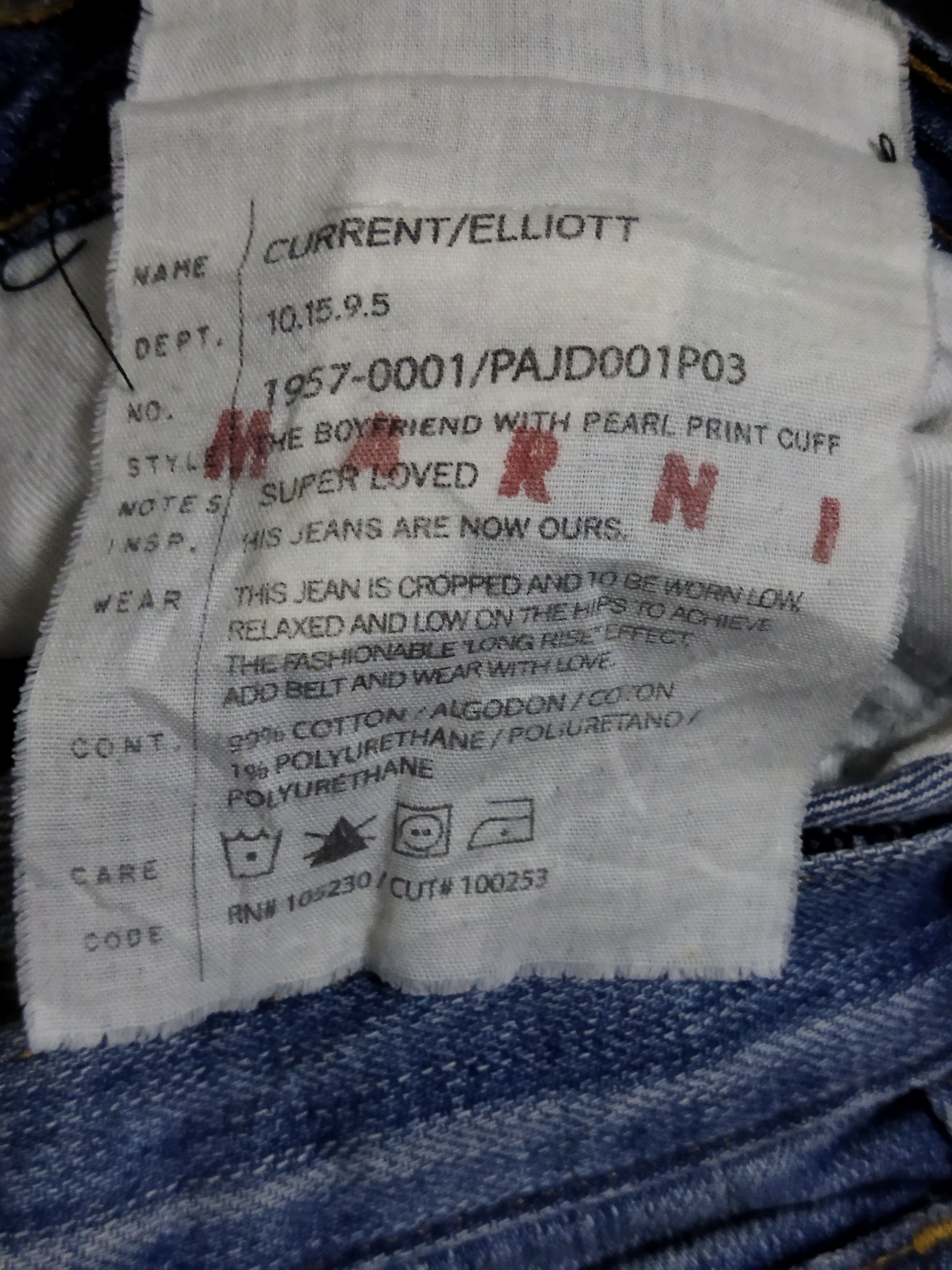 Current/Elliot × Marni Marni X Current Elliott Jeans Size US 31 - 7 Thumbnail