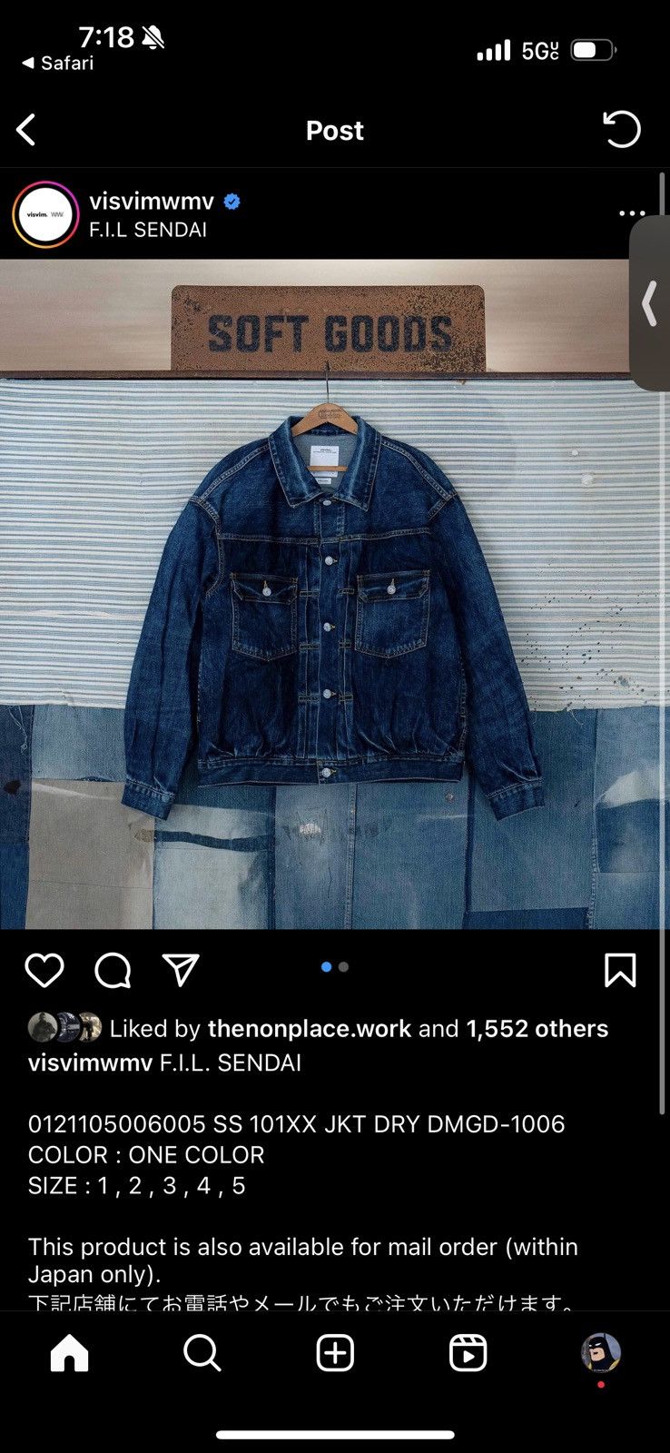 Visvim 21SS 1006 DRY Damaged SS 101XX Denim Jacket | Grailed