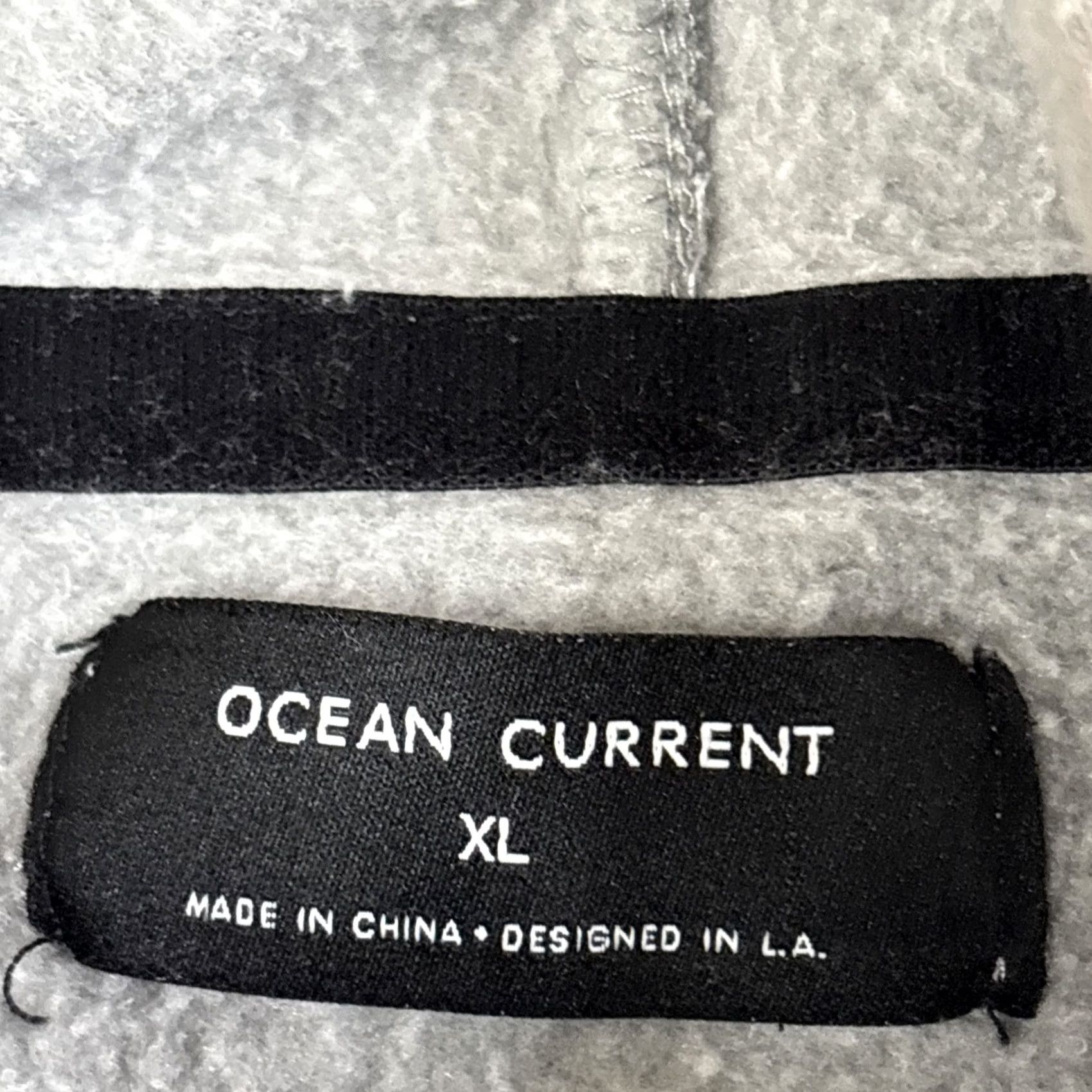 Vintage Ocean Current Hoodies Pullover Men XL Gray White Size US XL / EU 56 / 4 - 3 Thumbnail