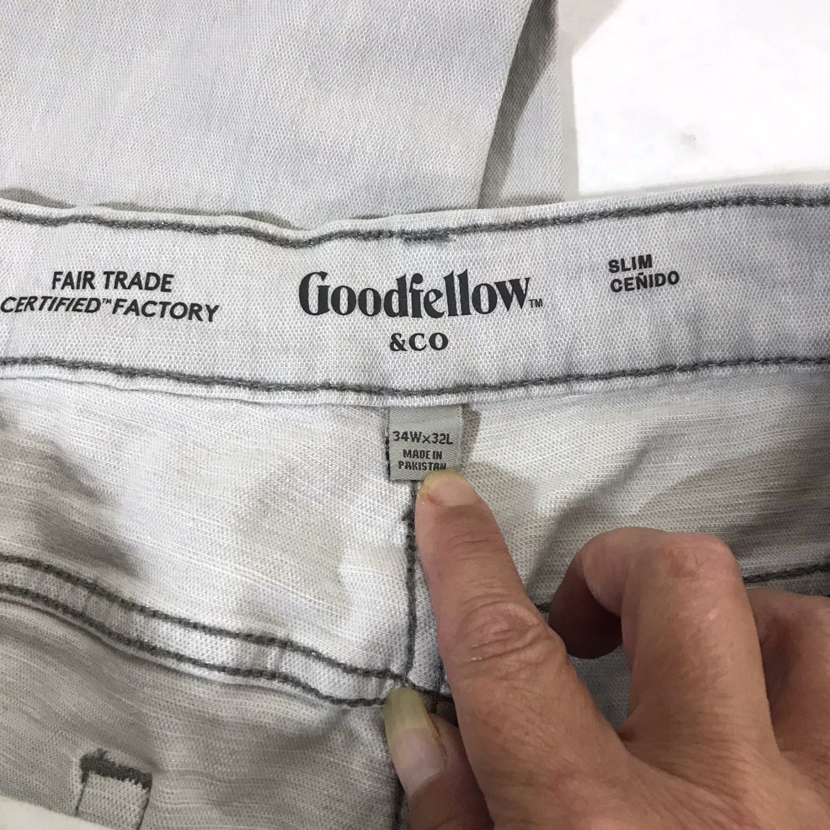 Vintage VINTAGE Goodfellow & Co Gray Wash Slim Fit Jeans Men's Size 34X32 Cotton Elastane Size US 34 / EU 50 - 3 Thumbnail