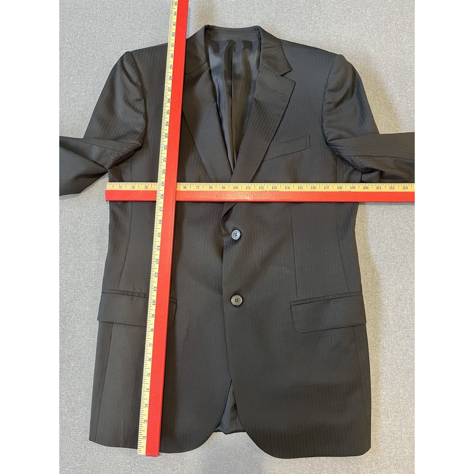 Ermenegildo Zegna ERMENEGILDO ZEGNA Blazer Mens 50L Black Wool 100% Sport Coat Size 50L - 3 Thumbnail