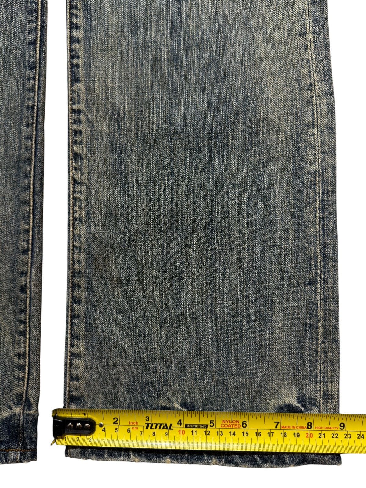 14th Addiction Vintage Y2K Japanese Brand Blue Mud Wash Whiskers Wide Leg Size US 34 / EU 50 - 14 Thumbnail