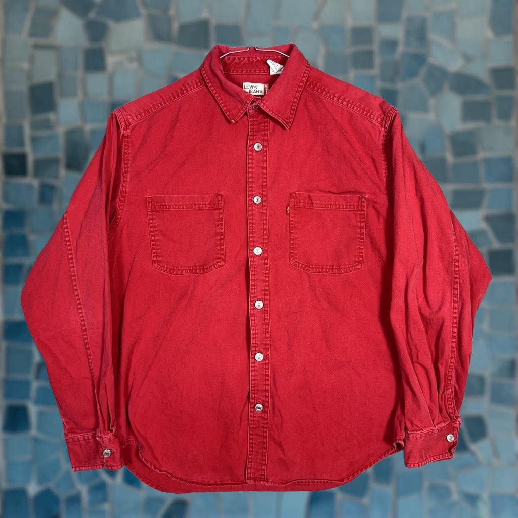 Levi's VINTAGE Levi's Shirt Jacket Mens M Chore Shacket Metal Buttons Canvas Y2K Jacket Mens Size US M / EU 48-50 / 2 - 1 Thumbnail