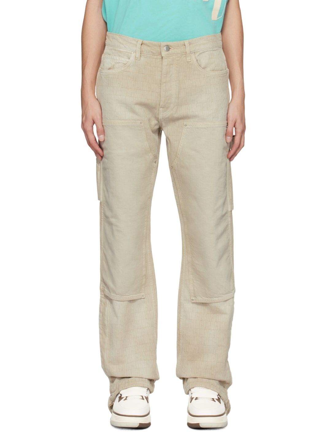 o1y0525 Cargo Denim Pant in Beige