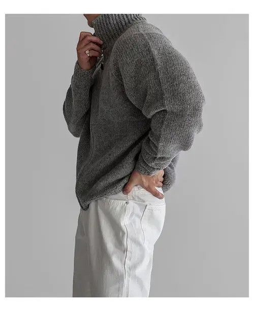 Japanese Brand Vintage Gray XL Casual Knit Sweater Lapel Jacket Coat Size US XL / EU 56 / 4 - 4 Thumbnail