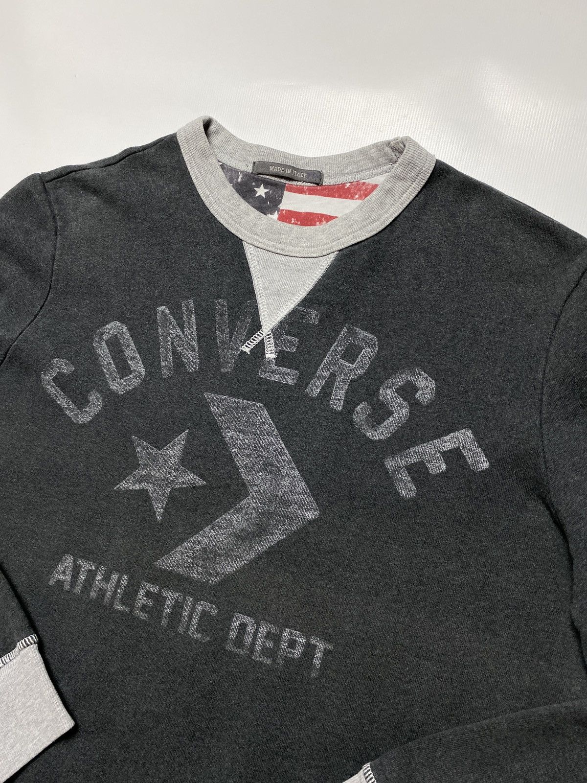 Converse × Vintage Converse Vintage Sweatshirt Big Logo Made in Italy Size M Size US M / EU 48-50 / 2 - 2 Thumbnail