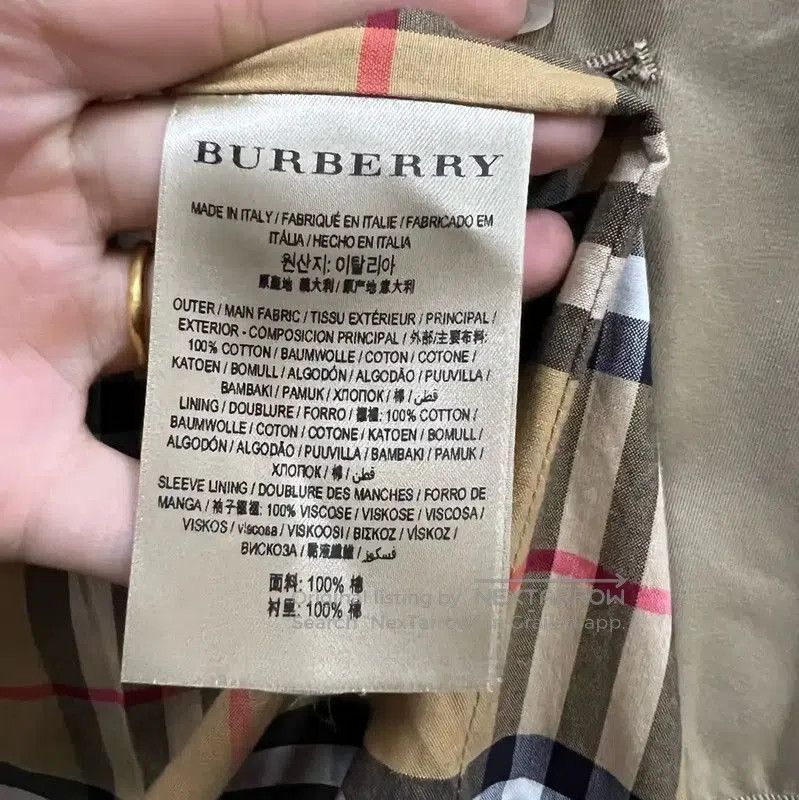 Burberry Burberry Khaki Cotton Mid-Length Women's Coat. Size XXS / US 00 / IT 34 - 3 Thumbnail