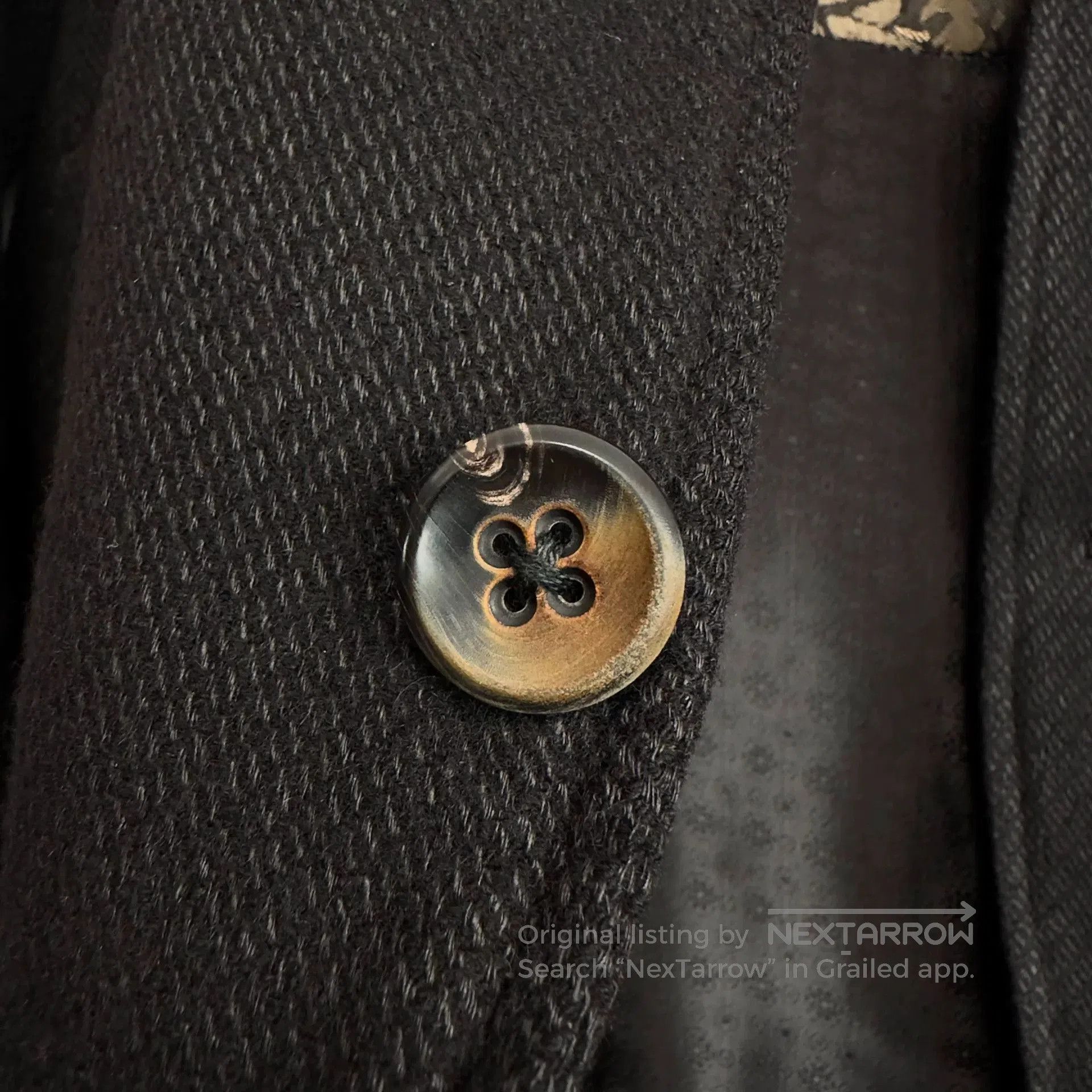 Geoffrey B. Small black mix fabric collarless jacket. Size US S / EU 44-46 / 1 - 4 Thumbnail