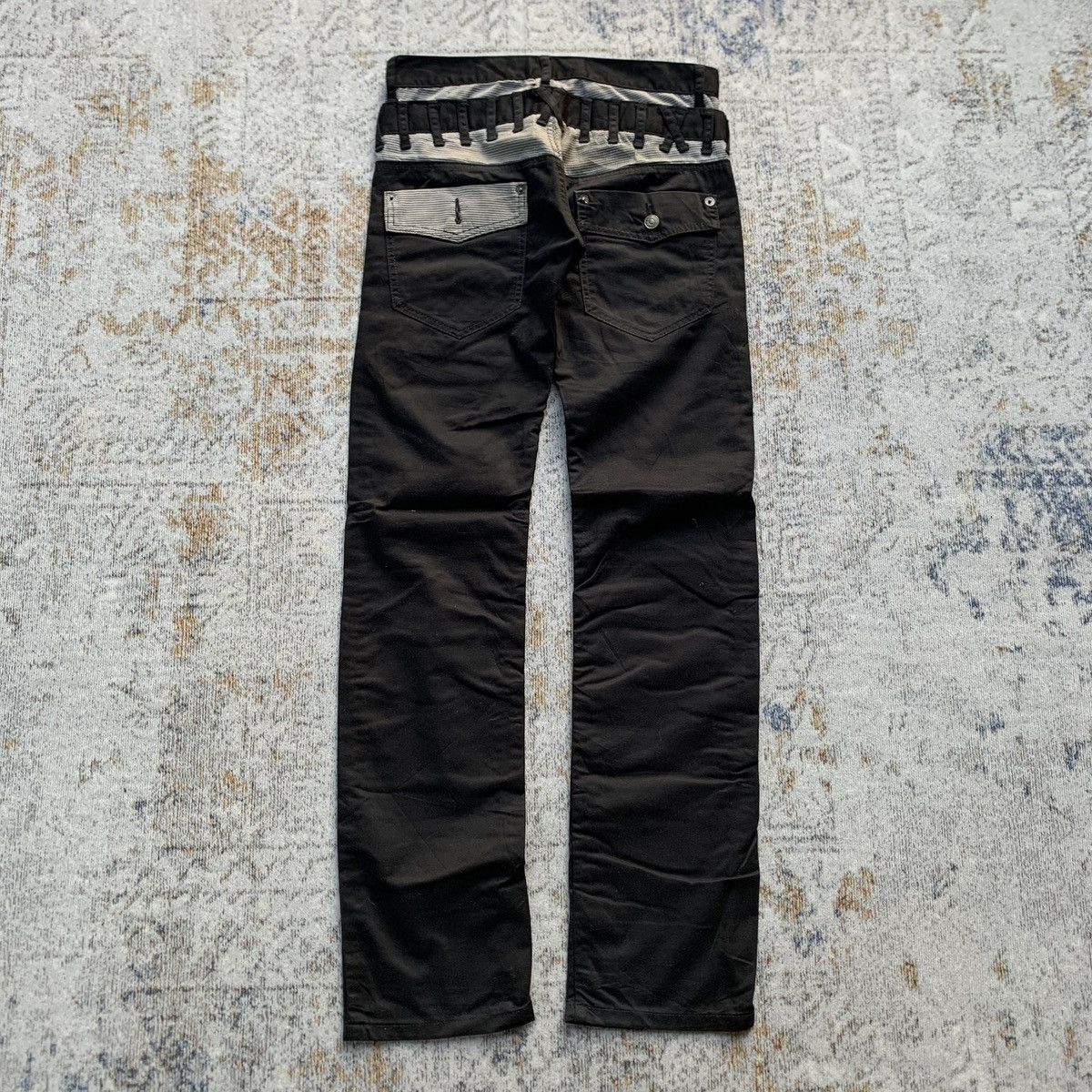Japanese Brand Vintage Oririn Double Waist Artisan Jeans Multi Zippers Size US 30 / EU 46 - 5 Thumbnail