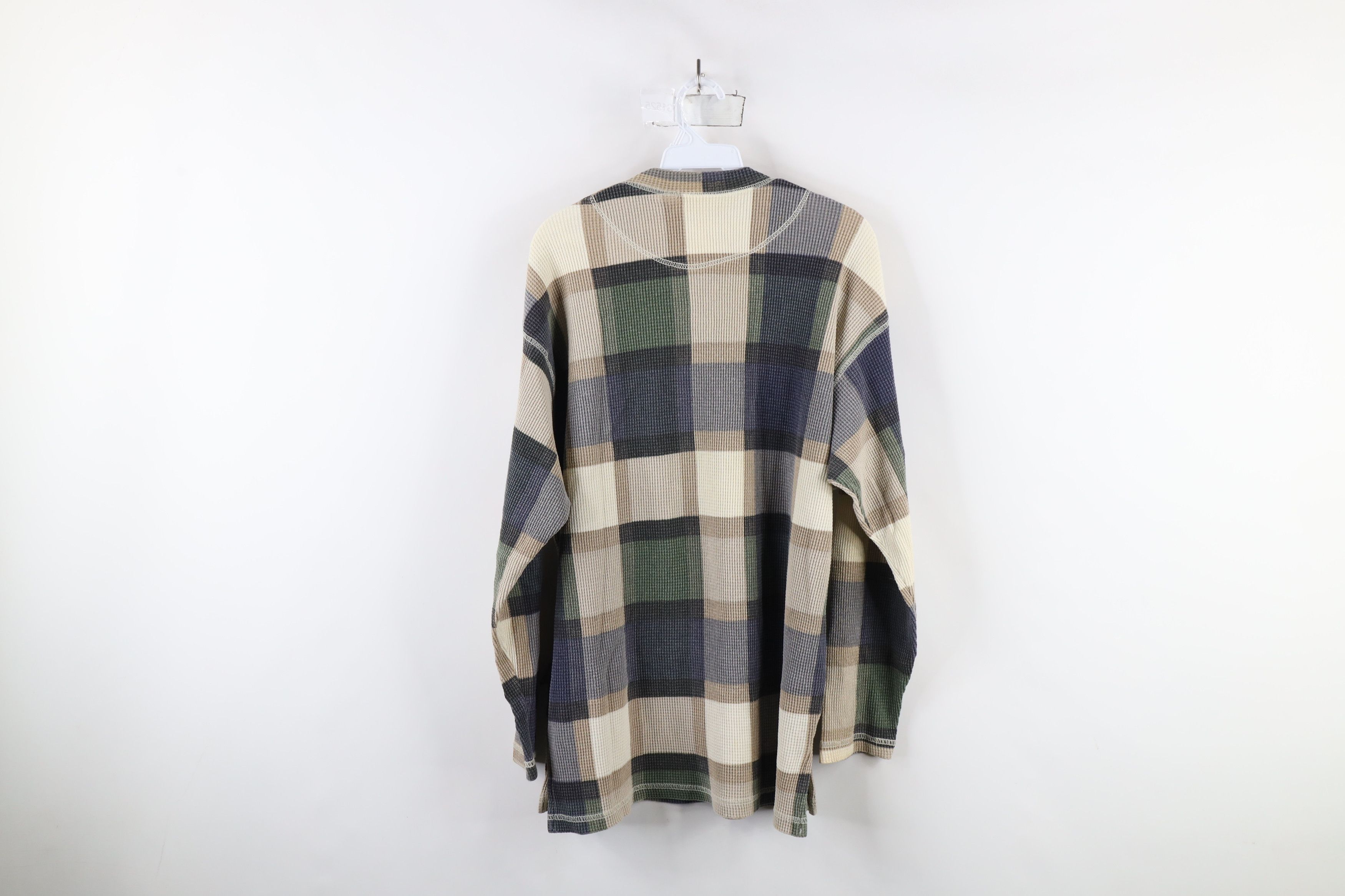 Vintage Vintage 90s IOU Streetwear Waffle Knit Henley T-Shirt USA Size US M / EU 48-50 / 2 - 13 Thumbnail