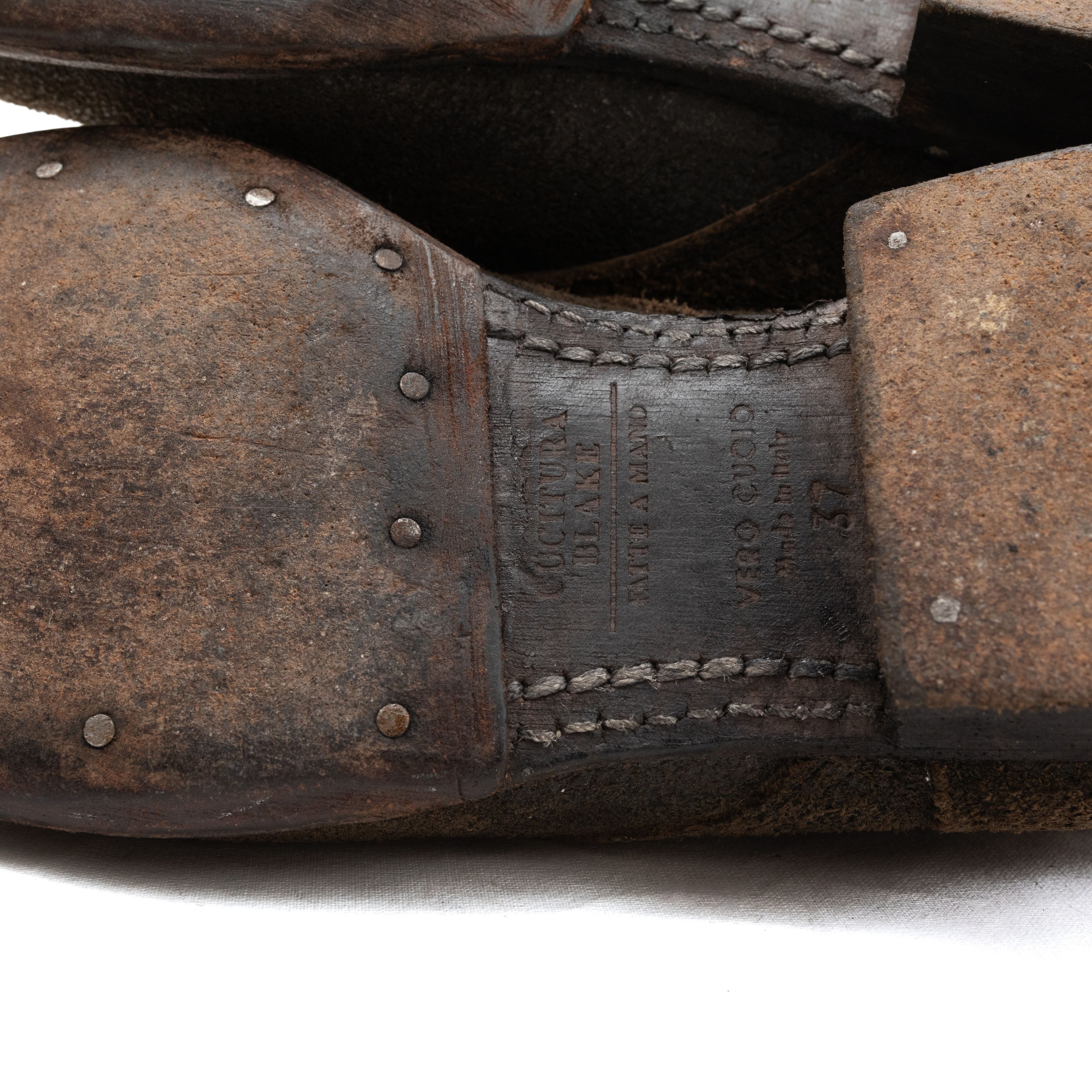 10sei0otto *No Tariff* DIECISEIZEROOTTO Reversed Leather Ankle Boots Size US 7 / IT 37 - 7 Thumbnail