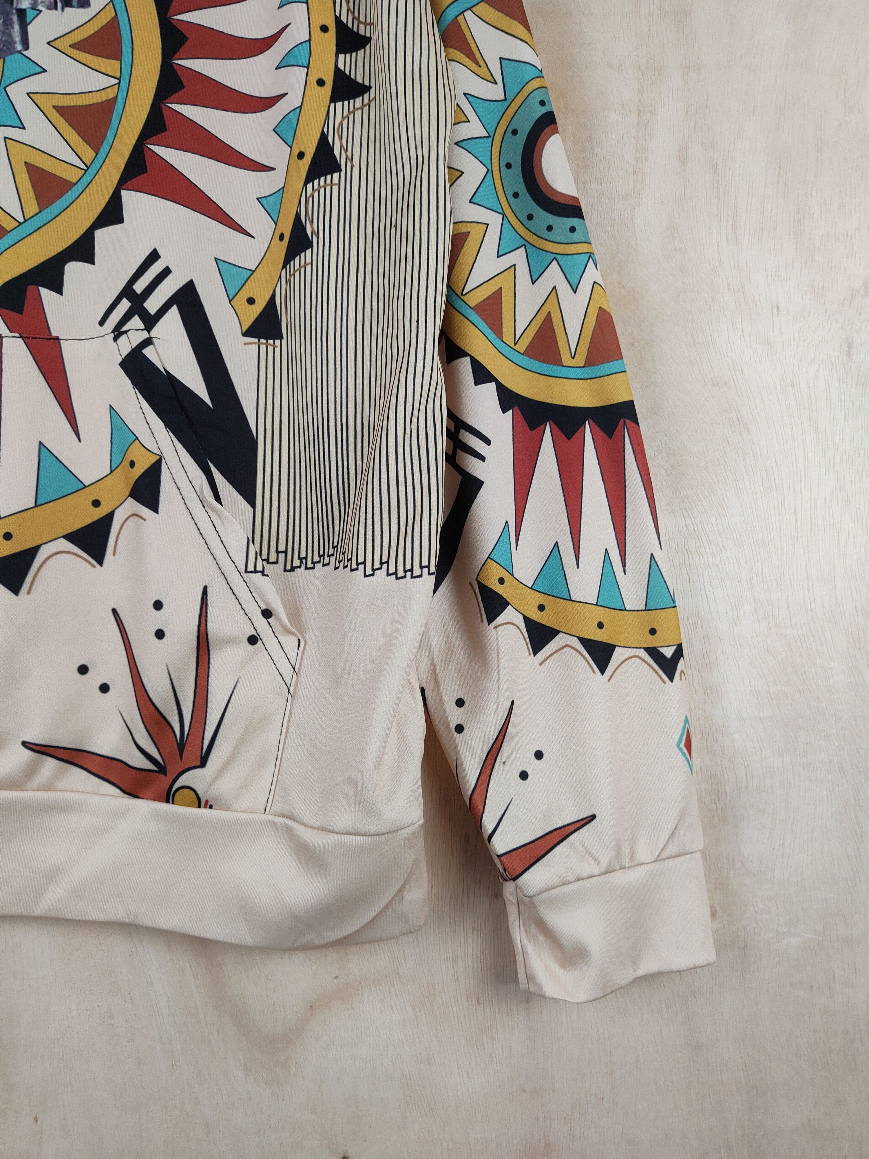 Japanese Brand Japan printed navajo art Hoodie thin Sweatshirts #S2479 Size US L / EU 52-54 / 3 - 5 Thumbnail