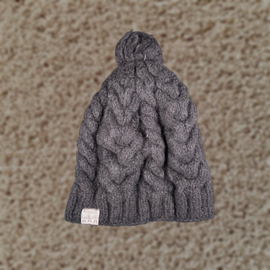 Vintage Kusan Beanie Toque Adult One Size Gray Knit Wool Polyester Snow Ski Pom Hat/Cap Men/Women Beanie Activewear Casual Knit Wool Blend Size ONE SIZE - 1 Thumbnail