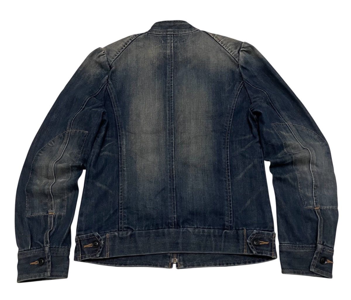 Japanese Brand RNA Inc. Woman Denim Bikers Jacket Size M / US 6-8 / IT 42-44 - 2 Thumbnail