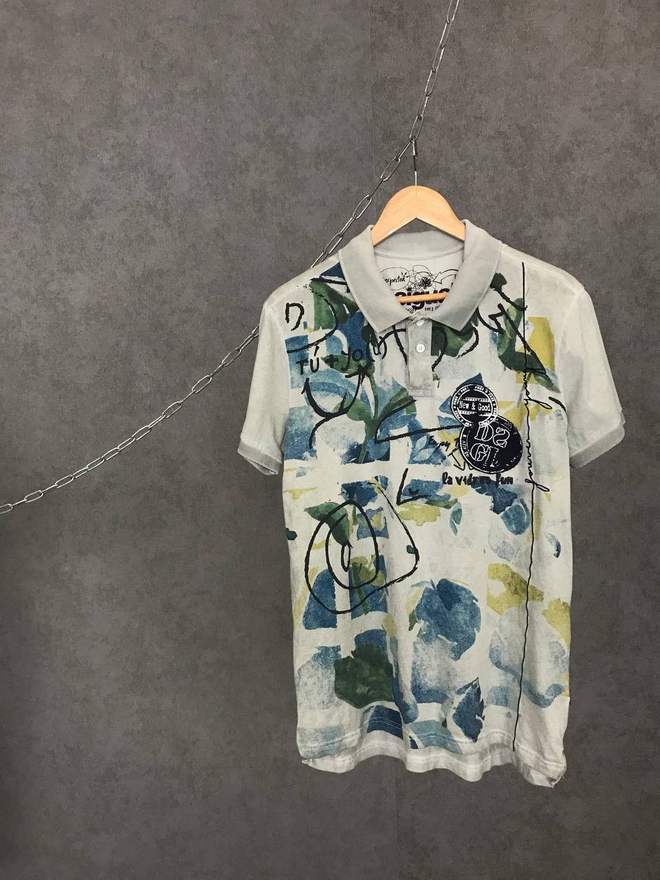 Designer Desigual designer art polo tee Size US S / EU 44-46 / 1 - 1 Thumbnail