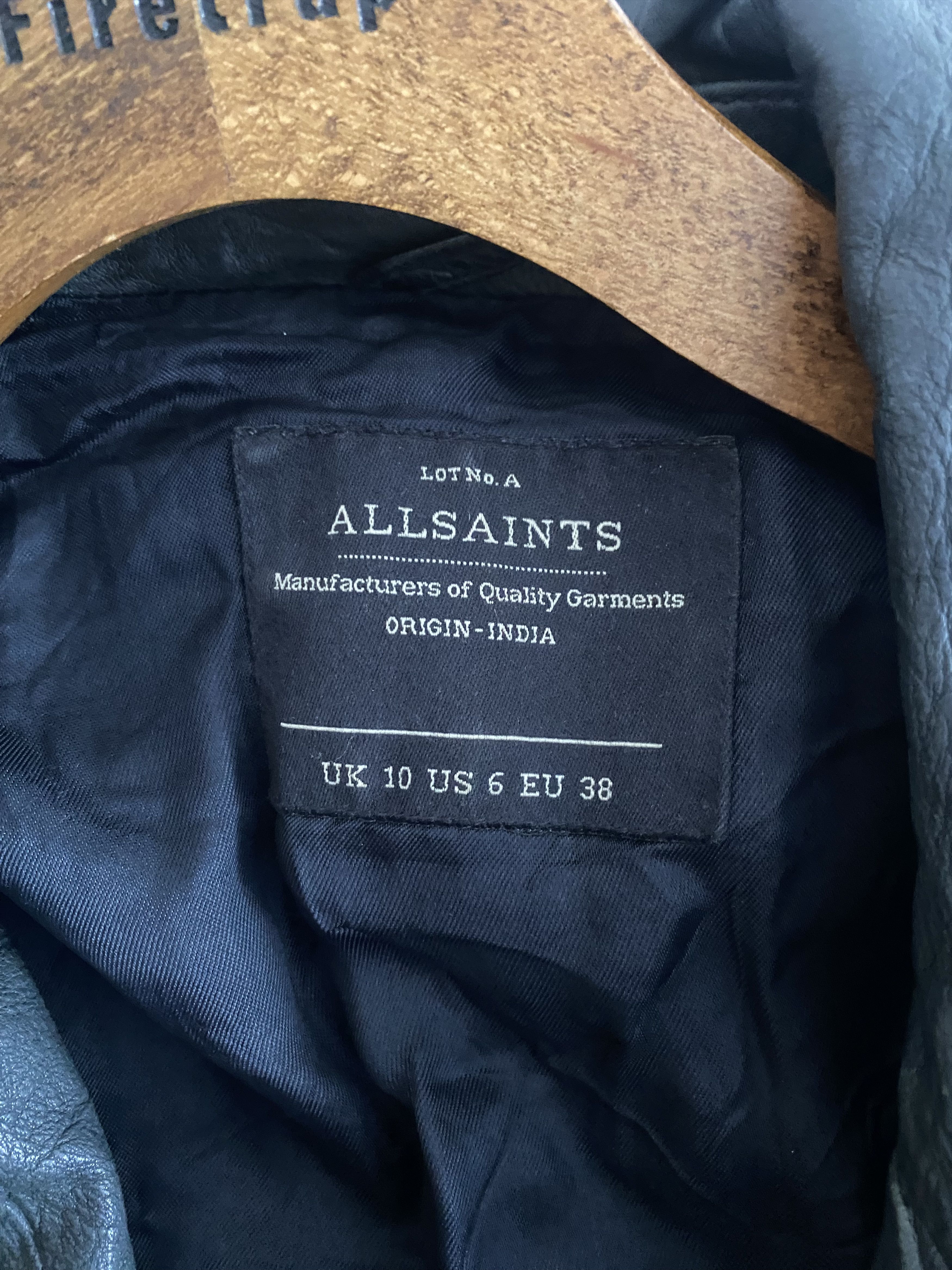 Allsaints AllSaints Cargo Leather Biker Jacket - Distressed Black/Grey Size M / US 6-8 / IT 42-44 - 8 Thumbnail