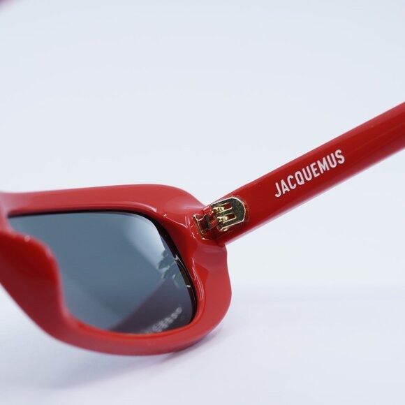 Jacquemus Jacquemus CAPRI JAC/55 C2 Sunglasses Red Rectangle Frame Size ONE SIZE - 7 Thumbnail