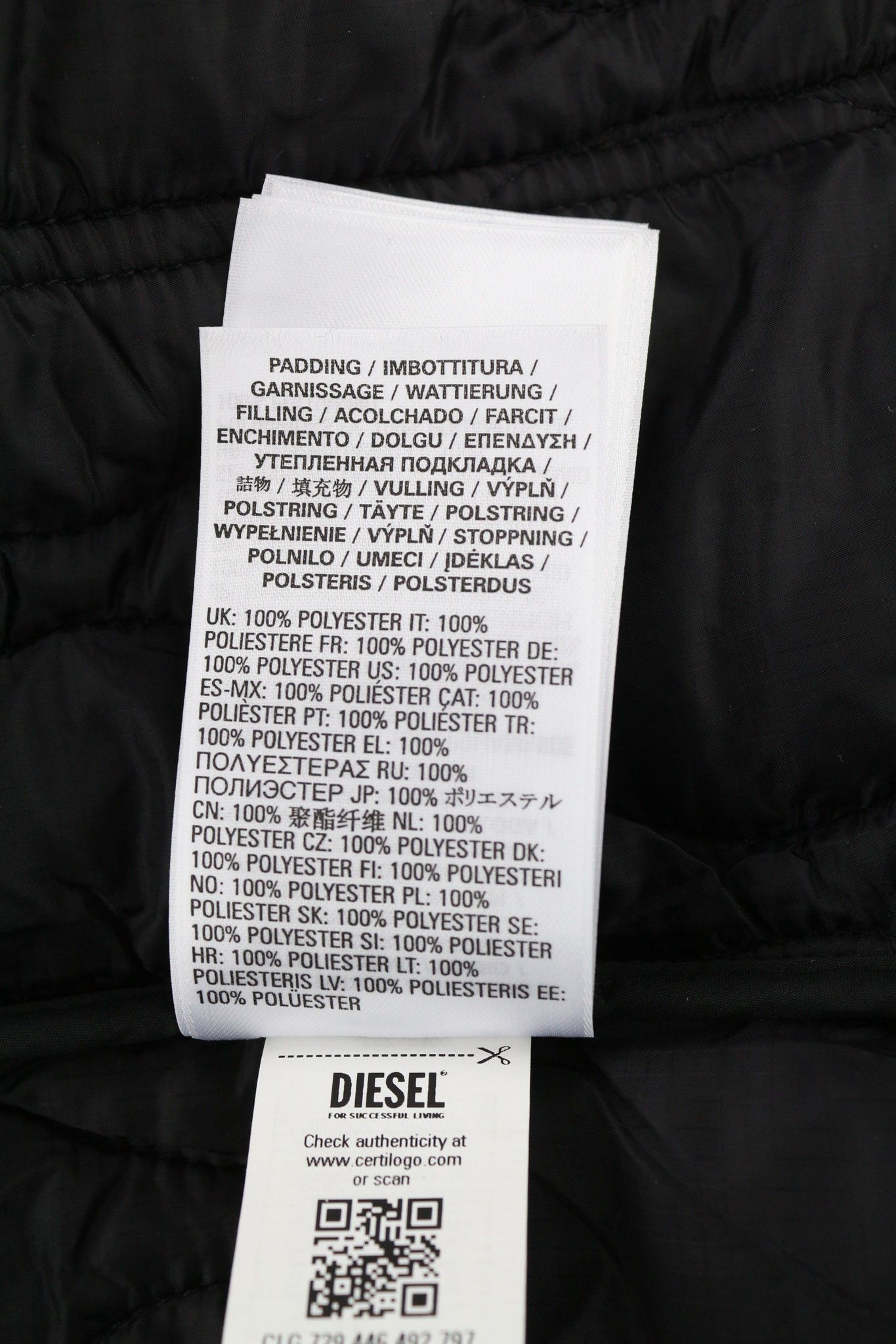 Diesel W-MILES L 2in1 Parka Drawstring Mid-Length Jacket 81747 Size US L / EU 52-54 / 3 - 16 Thumbnail