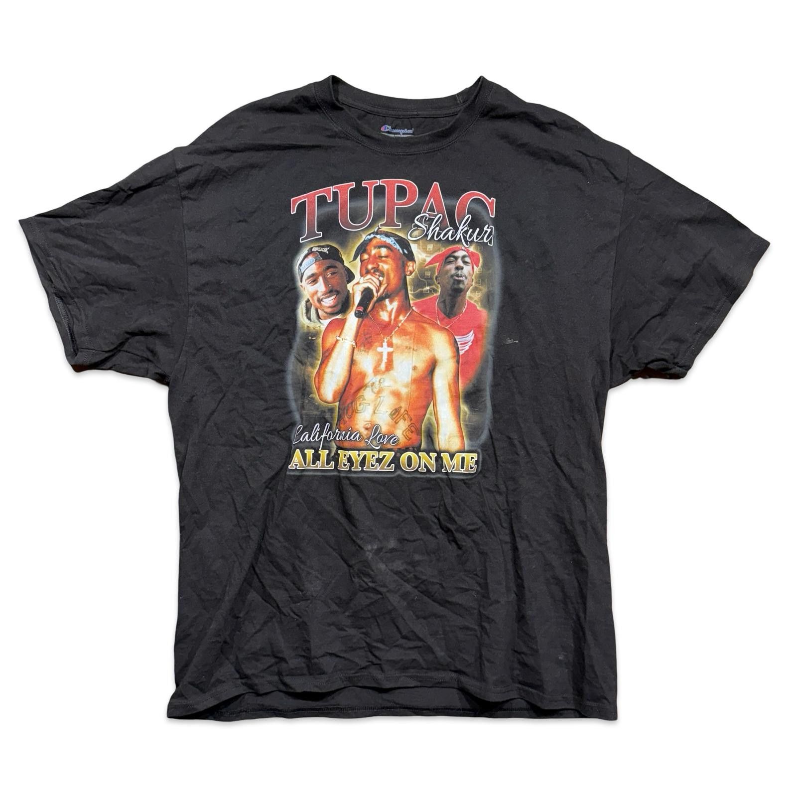 Champion Tupac Shakur California All Eyez On Me Rap T-Shirt Size US XL / EU 56 / 4 - 1 Thumbnail