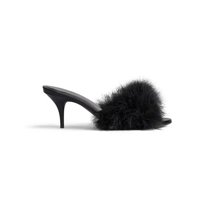 Balenciaga o1bcso1str0126 Boudoir 70mm Sandals in Black Size US 6 / IT 36 - 1 Thumbnail