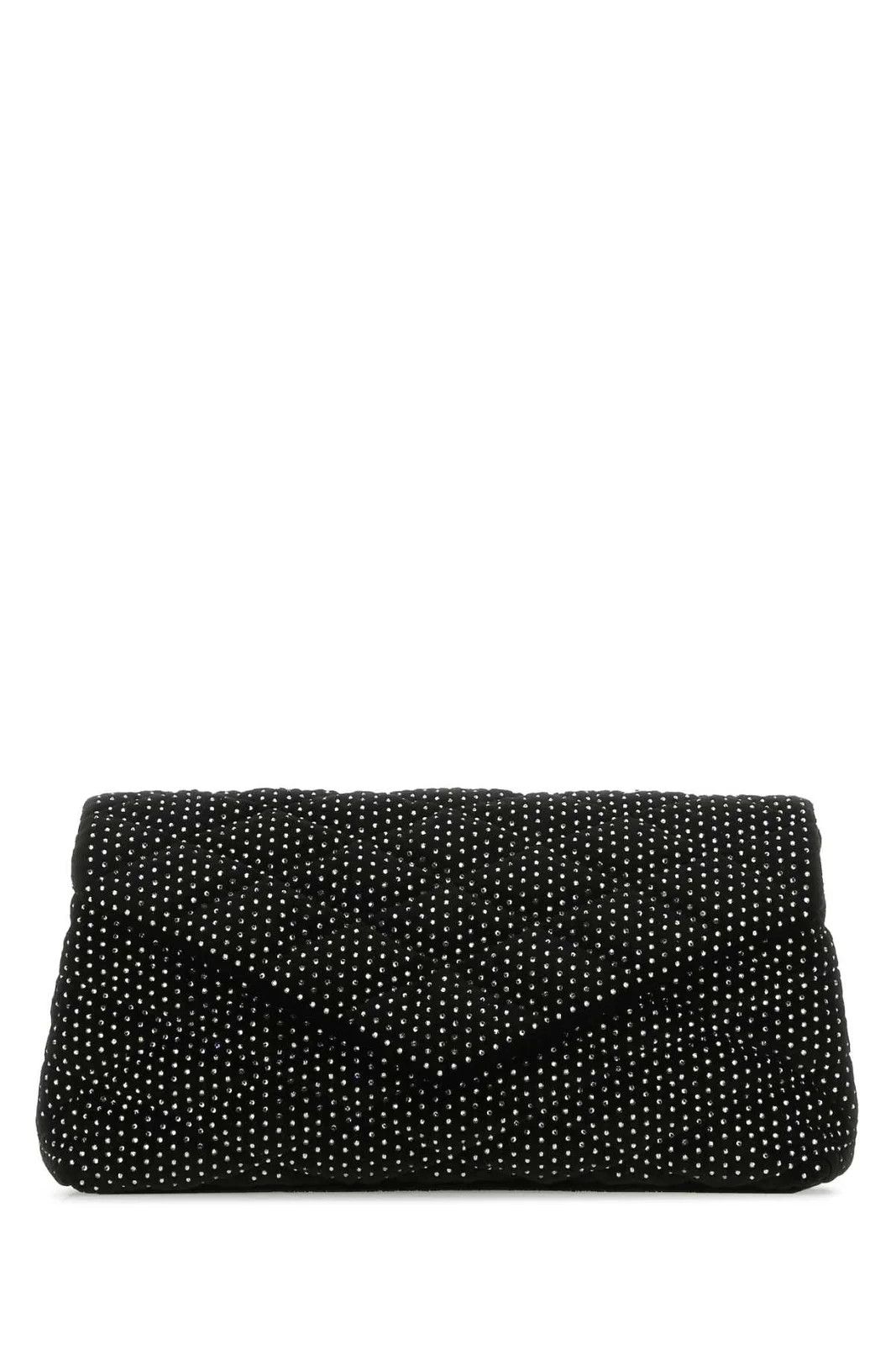 Saint Laurent Paris o1s1wg111124 Size: OS / Velvet Clutch in Black & White Size ONE SIZE - 2 Thumbnail