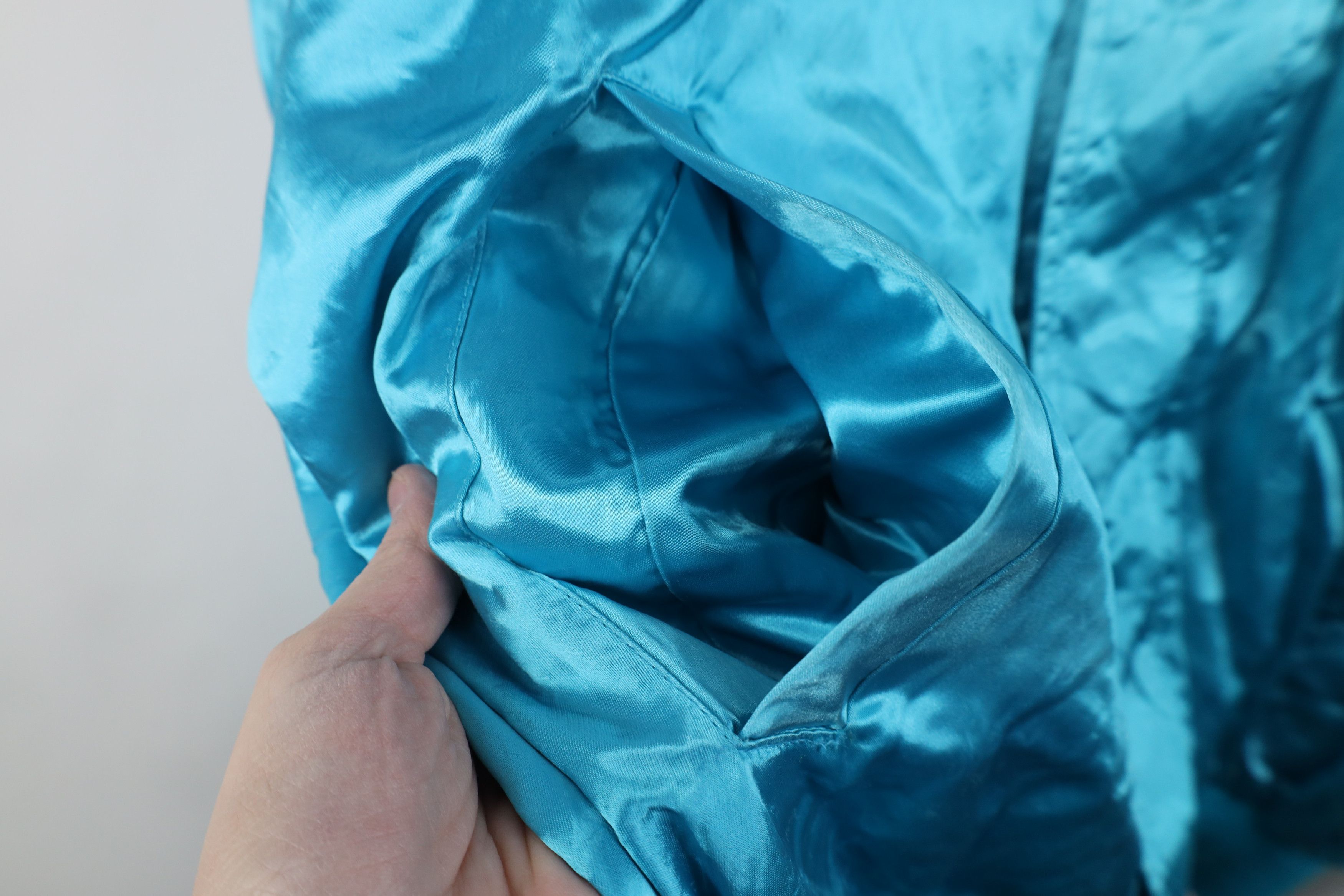 Vintage Vintage 90s Streetwear Casino Satin Bomber Jacket Blue USA Size US XXL / EU 58 / 5 - 6 Thumbnail