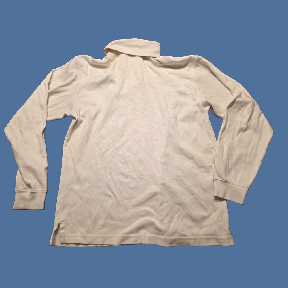 Vintage VINTAGE L.L. Bean Shirt Womens Large White Turtleneck Long Sleeve Cotton Jersey Size L / US 10 / IT 46 - 1 Thumbnail