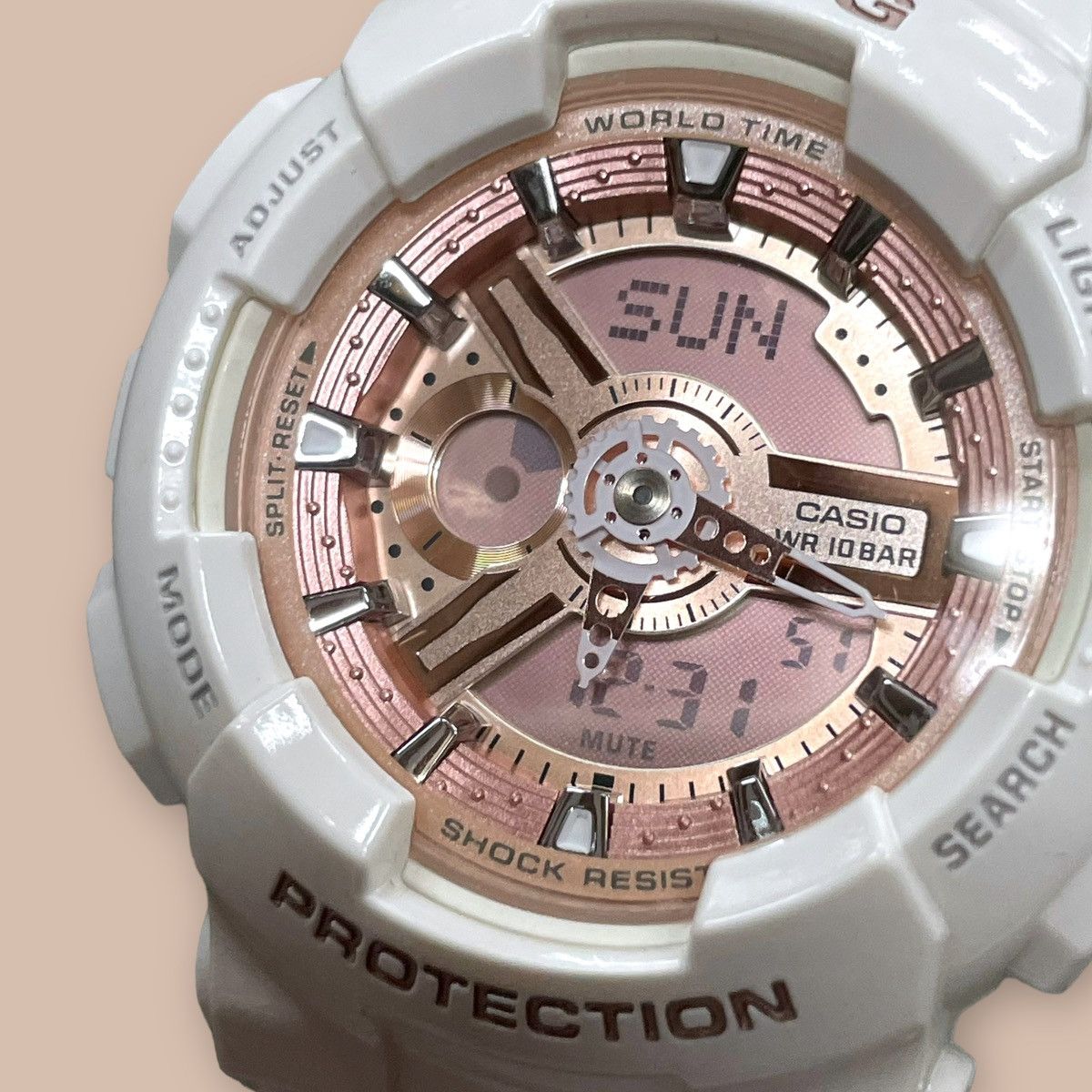 Casio Casio Baby-G BA-110 White/Pink/Gold Size ONE SIZE - 6 Thumbnail