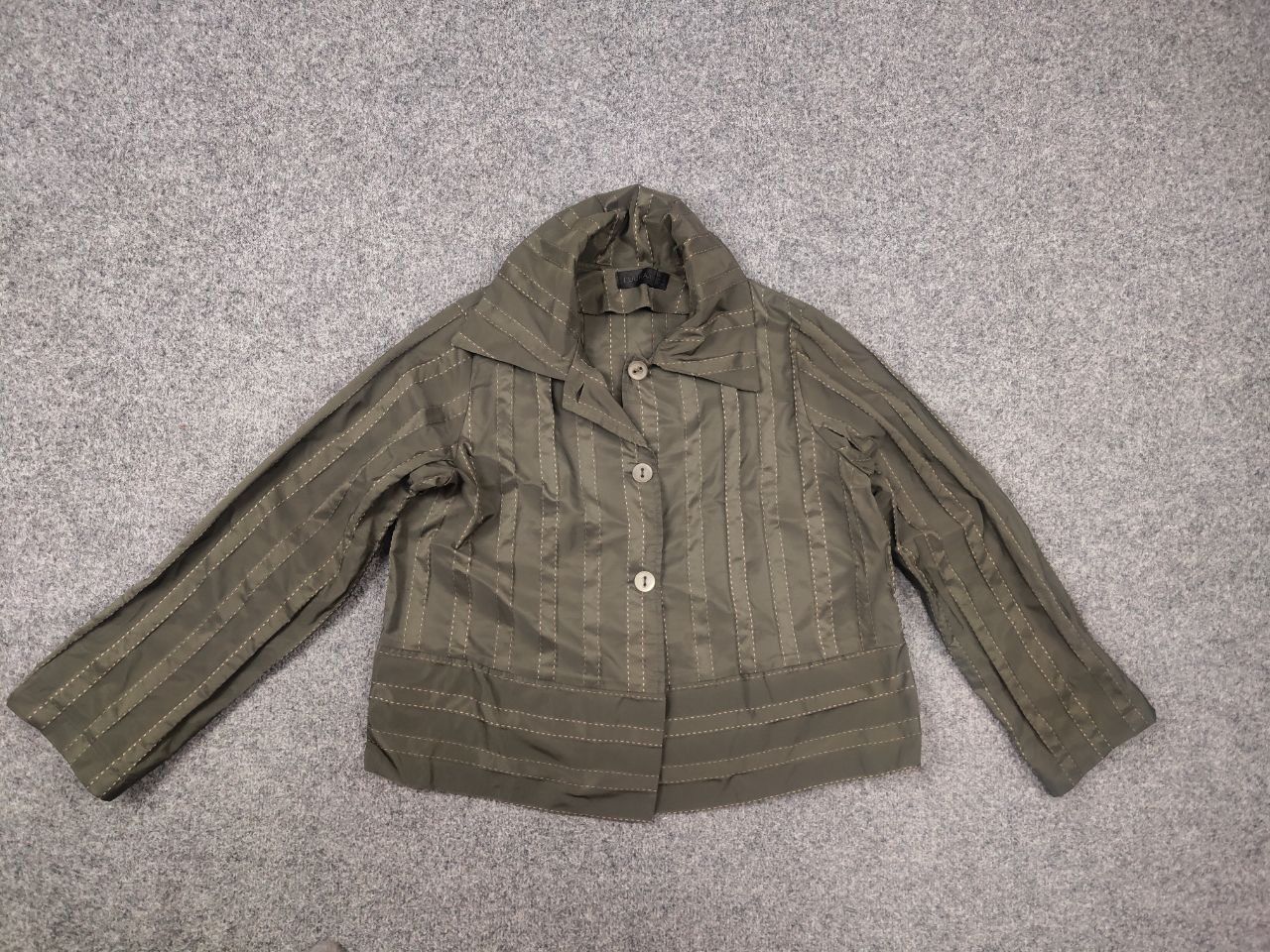 Vintage Luukaa Oversized Top Khaki Long Sleeve Textured Jacket Size L / US 10 / IT 46 - 10 Thumbnail