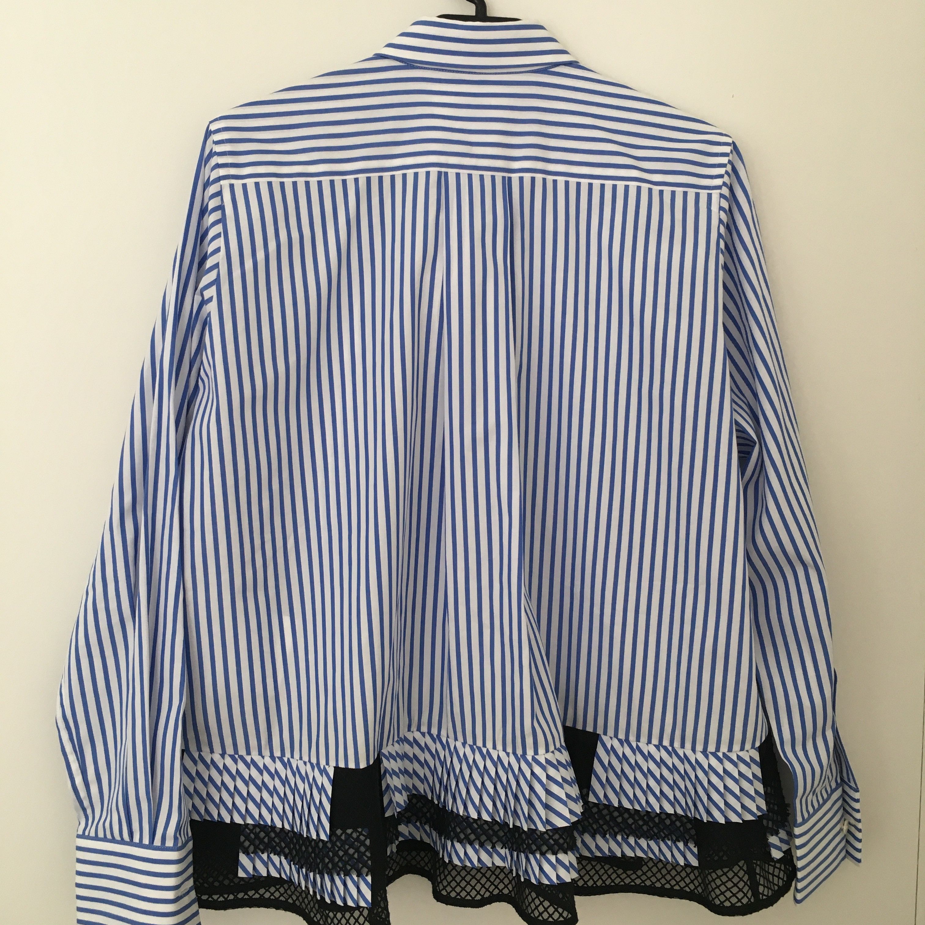 Sacai Women’s White / Blue Strips L/S Shirt Size S / US 4 / IT 40 - 5 Thumbnail