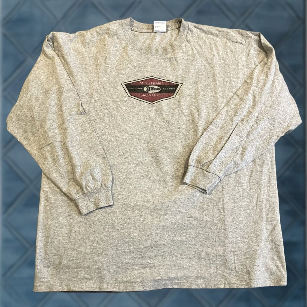 Delta VINTAGE Delta UMASS LACROSSE Gorilla Lacrosse Double-Sided Long Sleeve T Shirt XL Gray Mens XL Size US XL / EU 56 / 4 - 1 Thumbnail