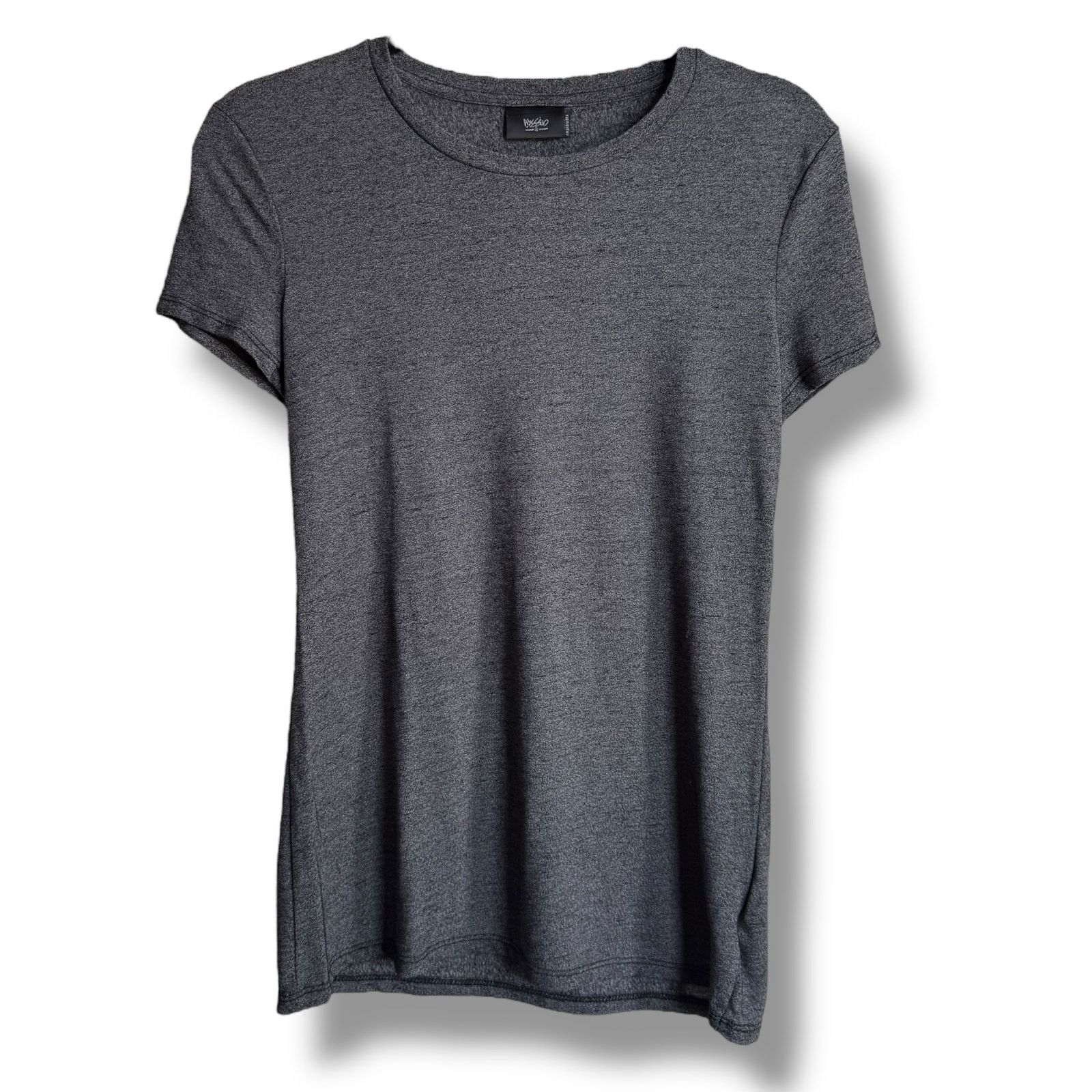 Mossimo Mossimo Womens Space Dye Fitted Tee Gray Black S Thin Nice Size S / US 4 / IT 40 - 3 Thumbnail