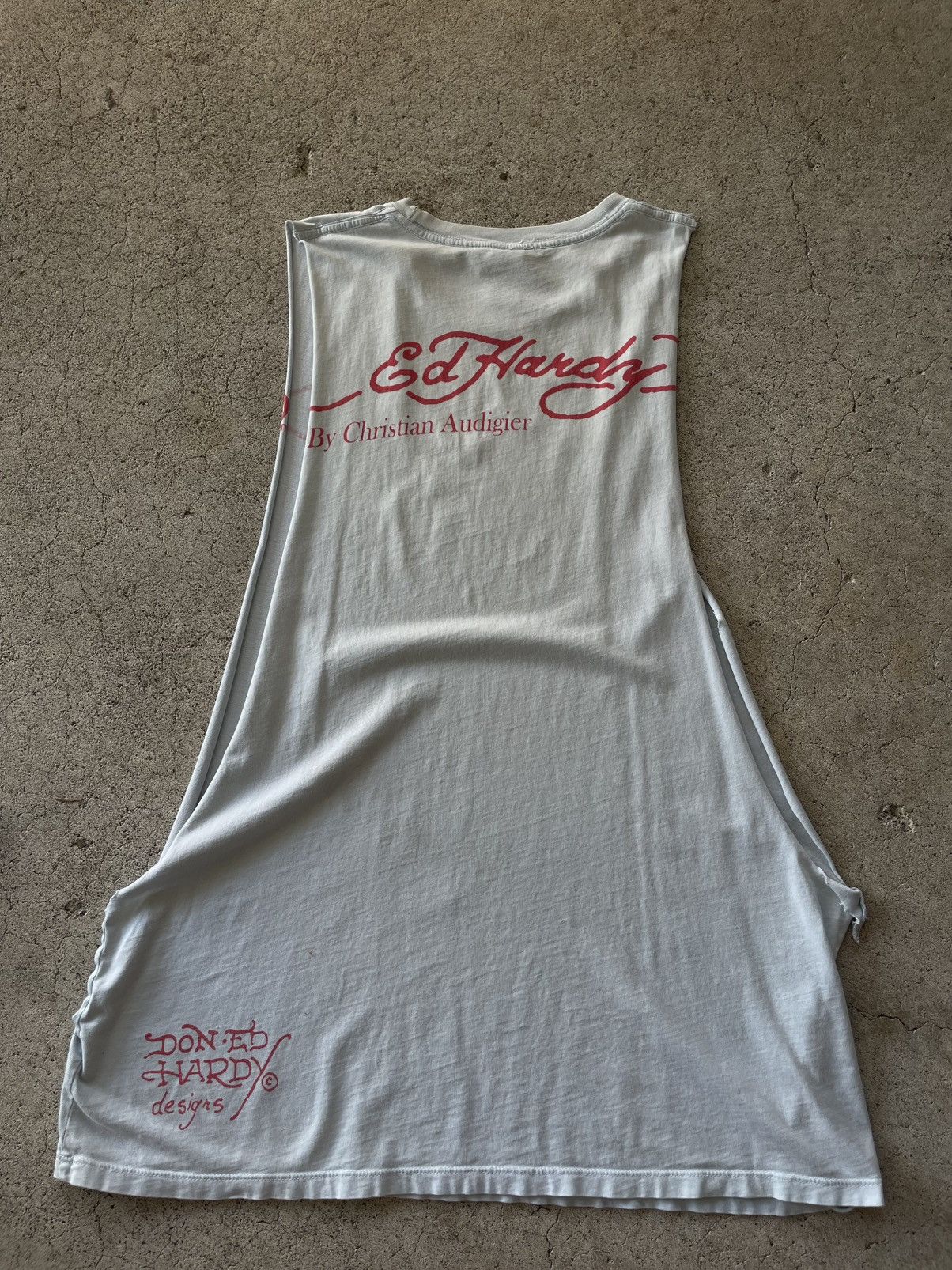 Ed Hardy Vintage Ed Hardy Cut Off Shirt Made In USA Size US XL / EU 56 / 4 - 3 Thumbnail