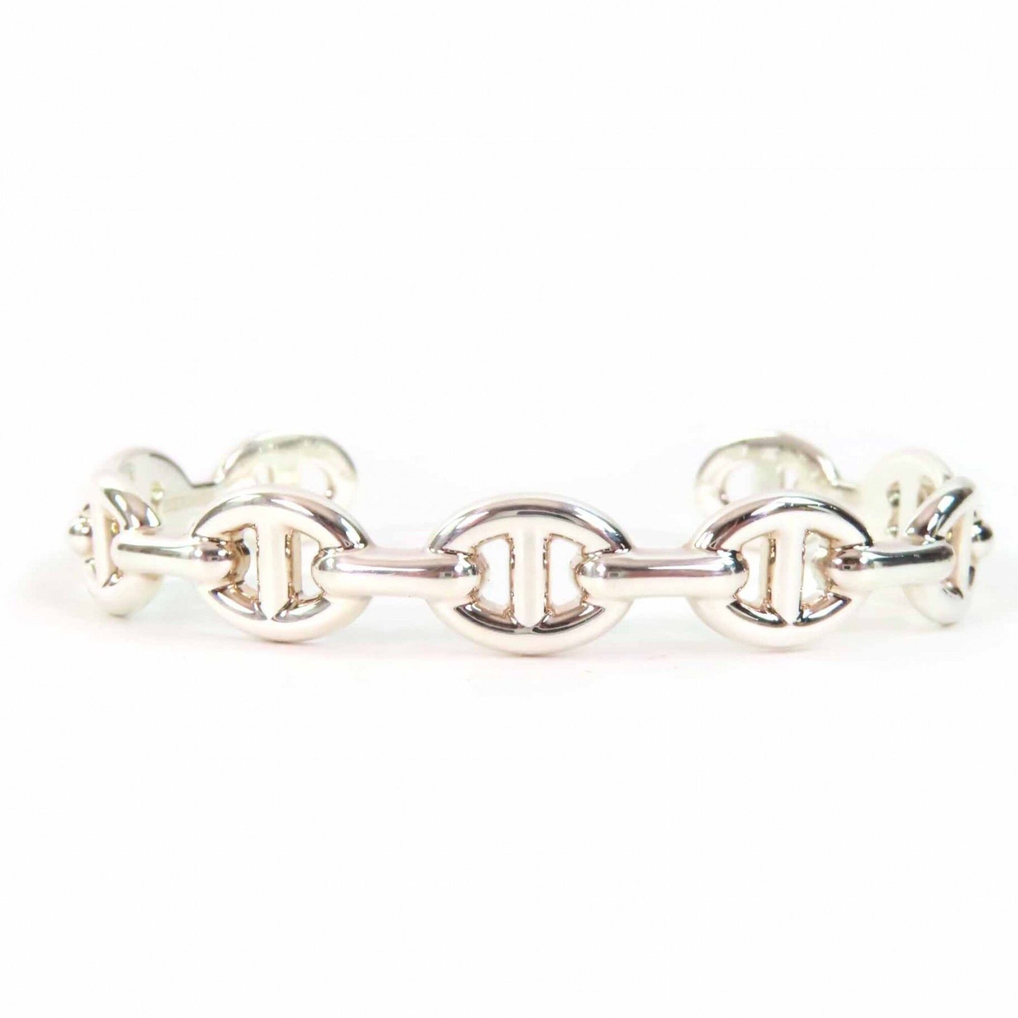 Hermes HERMES Chaine d'Ancre Enchainée Bangle Bracelet, AG925 Silver, Made in Italy, 2024 Model, Women's. Size ONE SIZE - 1 Thumbnail
