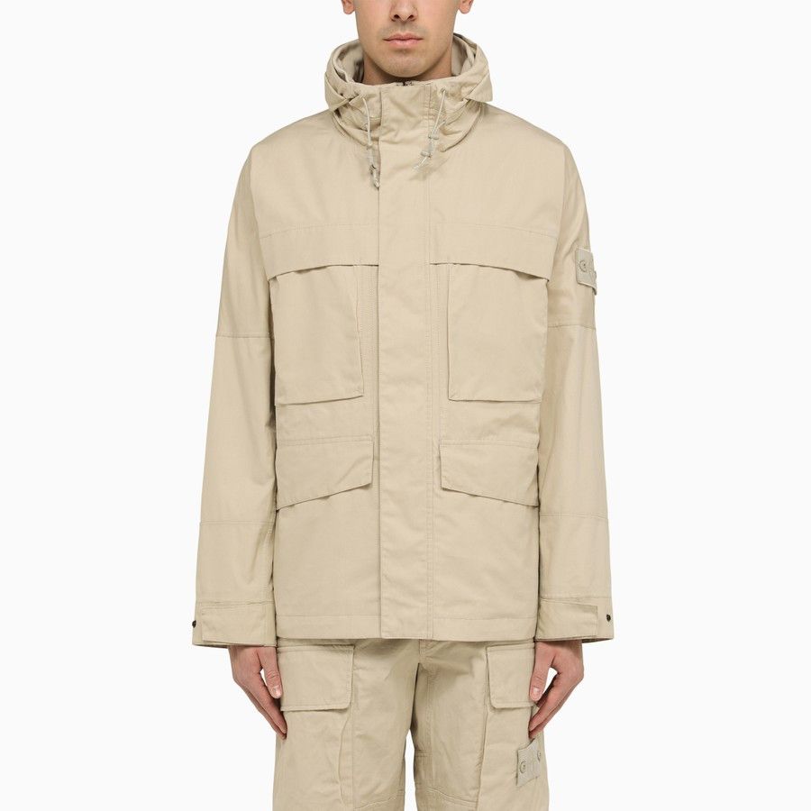 Stone Island o1d2blof0624 Logo Jacket in Beige Size US L / EU 52-54 / 3 - 1 Thumbnail