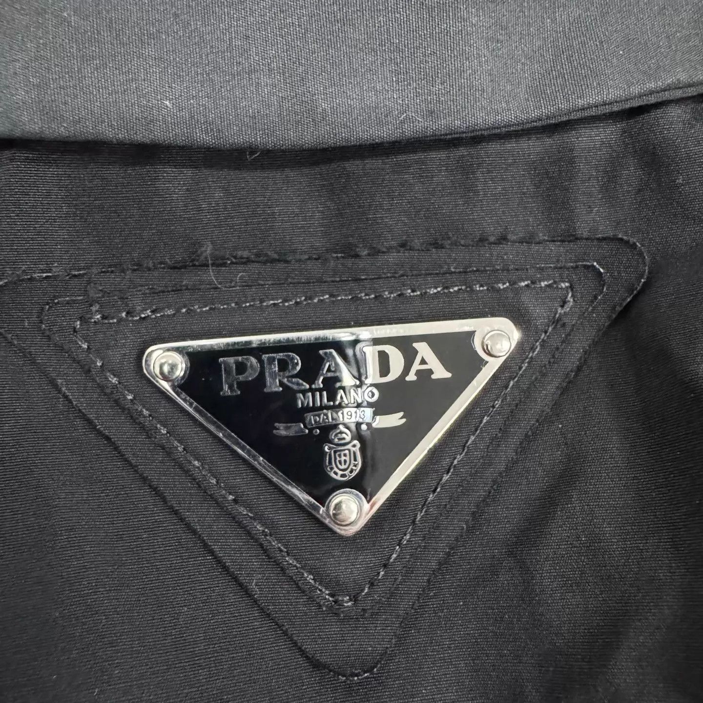 Prada Prada Women's Back Triangle Logo Waist-Cinched Dress 42 Size M / US 6-8 / IT 42-44 - 4 Thumbnail