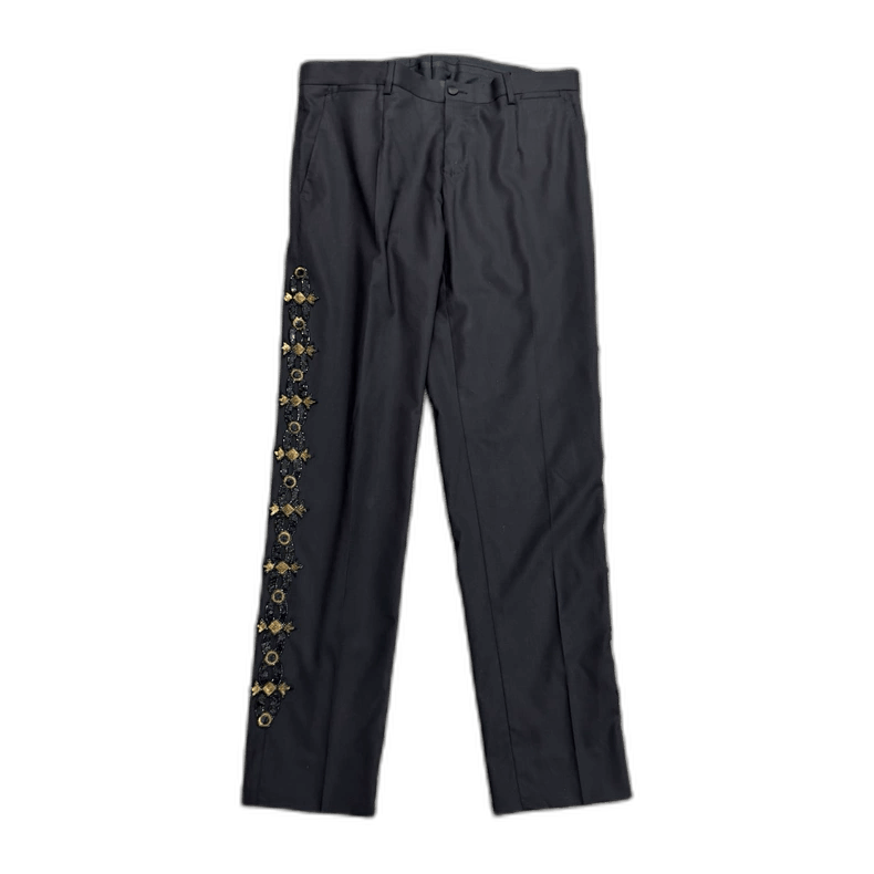 Dolce & Gabbana DG show style sequin wool casual pants Size US 44 / EU 60 - 1 Thumbnail